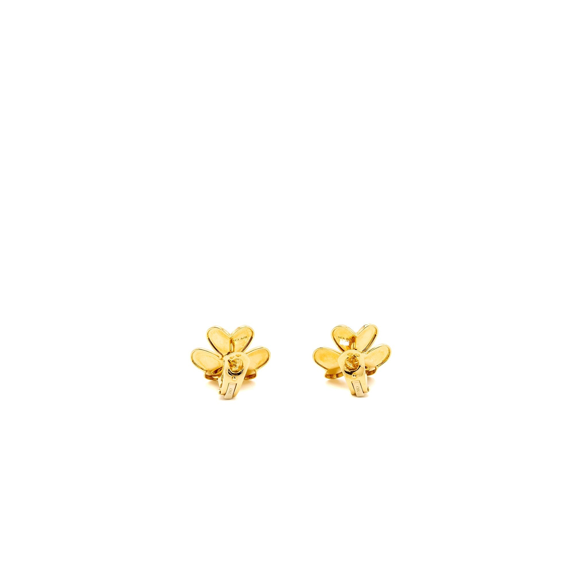 VAN CLEEF & ARPELS FRIVOLE EARRINGS YELLOW GOLD/DIAMONDS