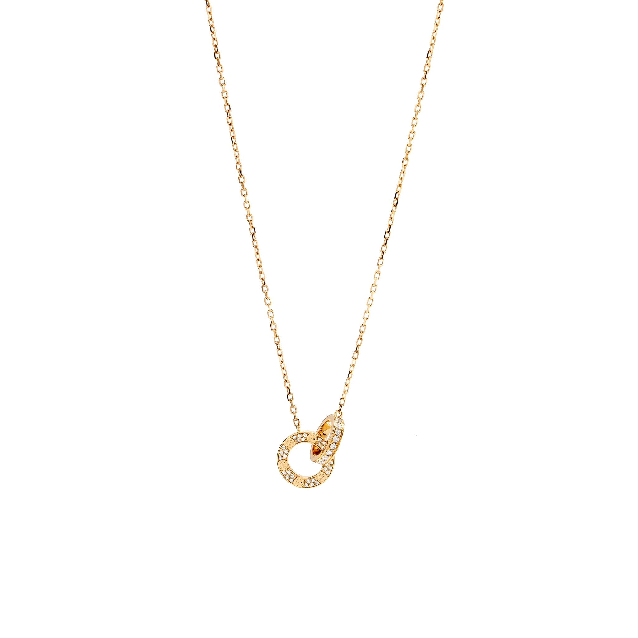 CARTIER LOVE NECKLACE ROSE GOLD, DIAMONDS