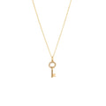 TIFFANY DIAMOND OVAL KEY PENDANT ROSE GOLD WITH PENDANT CHAIN YELLOW GOLD