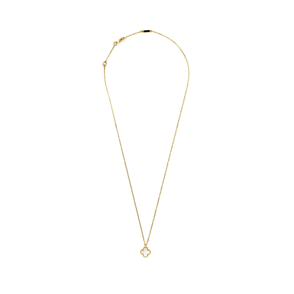 VAN CLEEF AND ARPELS SWEET ALHAMBRA PENDANT YELLOW GOLD / MOTHER OF PEARL