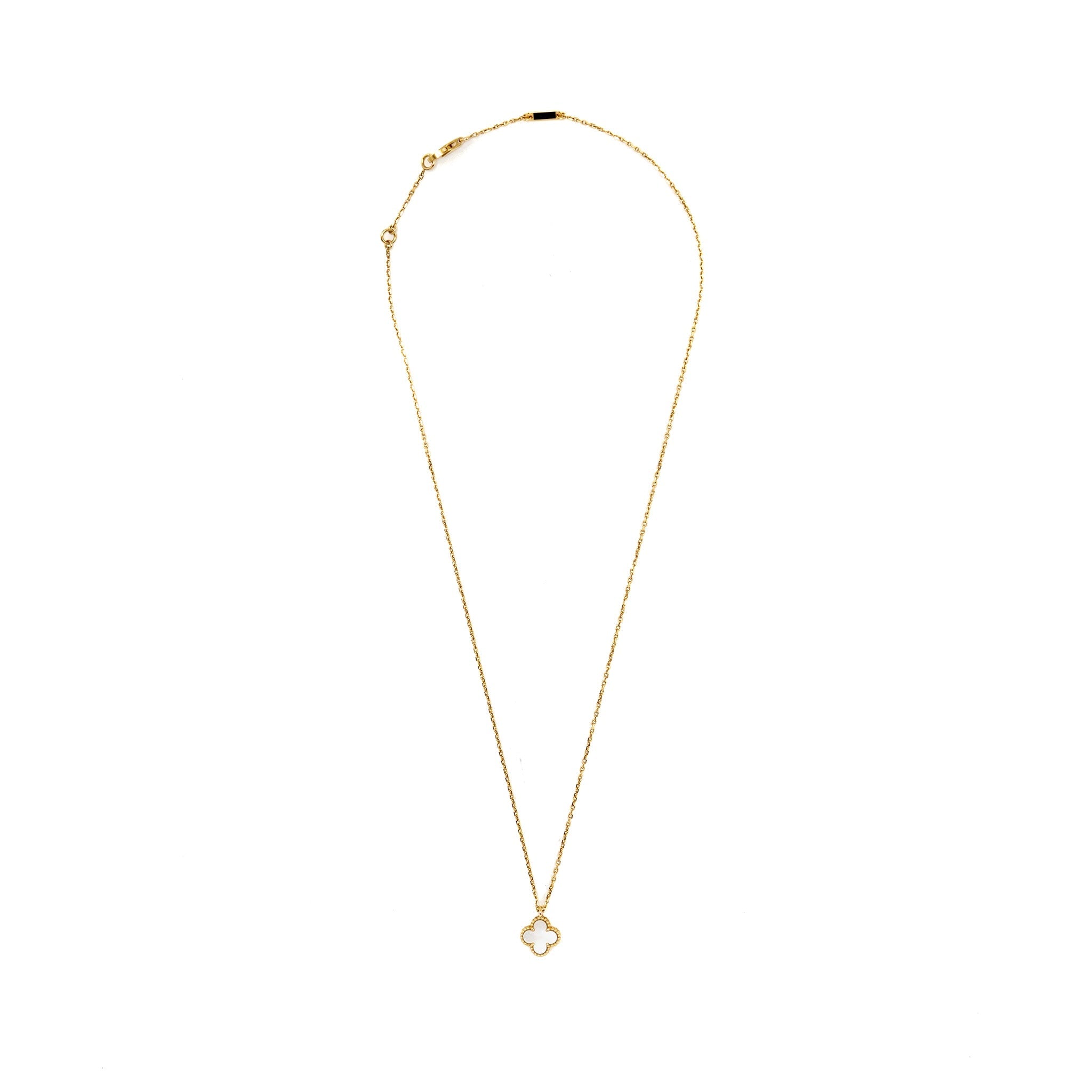 VAN CLEEF AND ARPELS SWEET ALHAMBRA PENDANT YELLOW GOLD / MOTHER OF PEARL