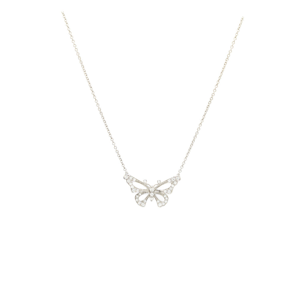 TIFFANY BUTTERFLY PENDANT PLATINUM, DIAMONDS