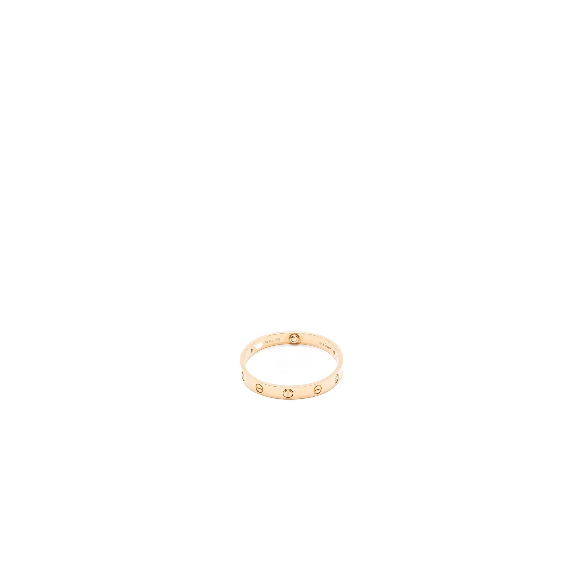 CARTIER LOVE BRACELET ROSE GOLD 4 DIAMONDS