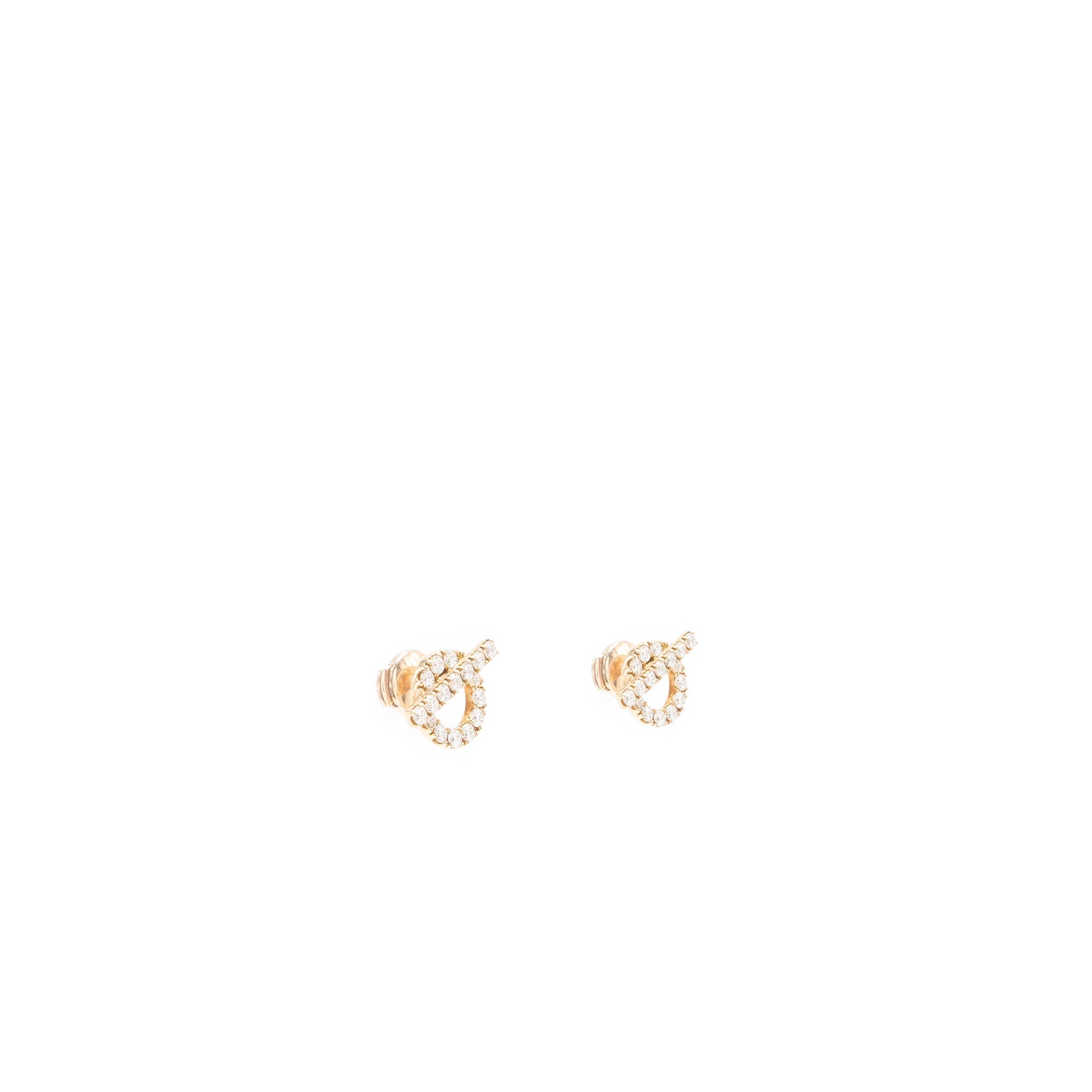HERMES FINESSE EARRINGS ROSE GOLD DIAMONDS