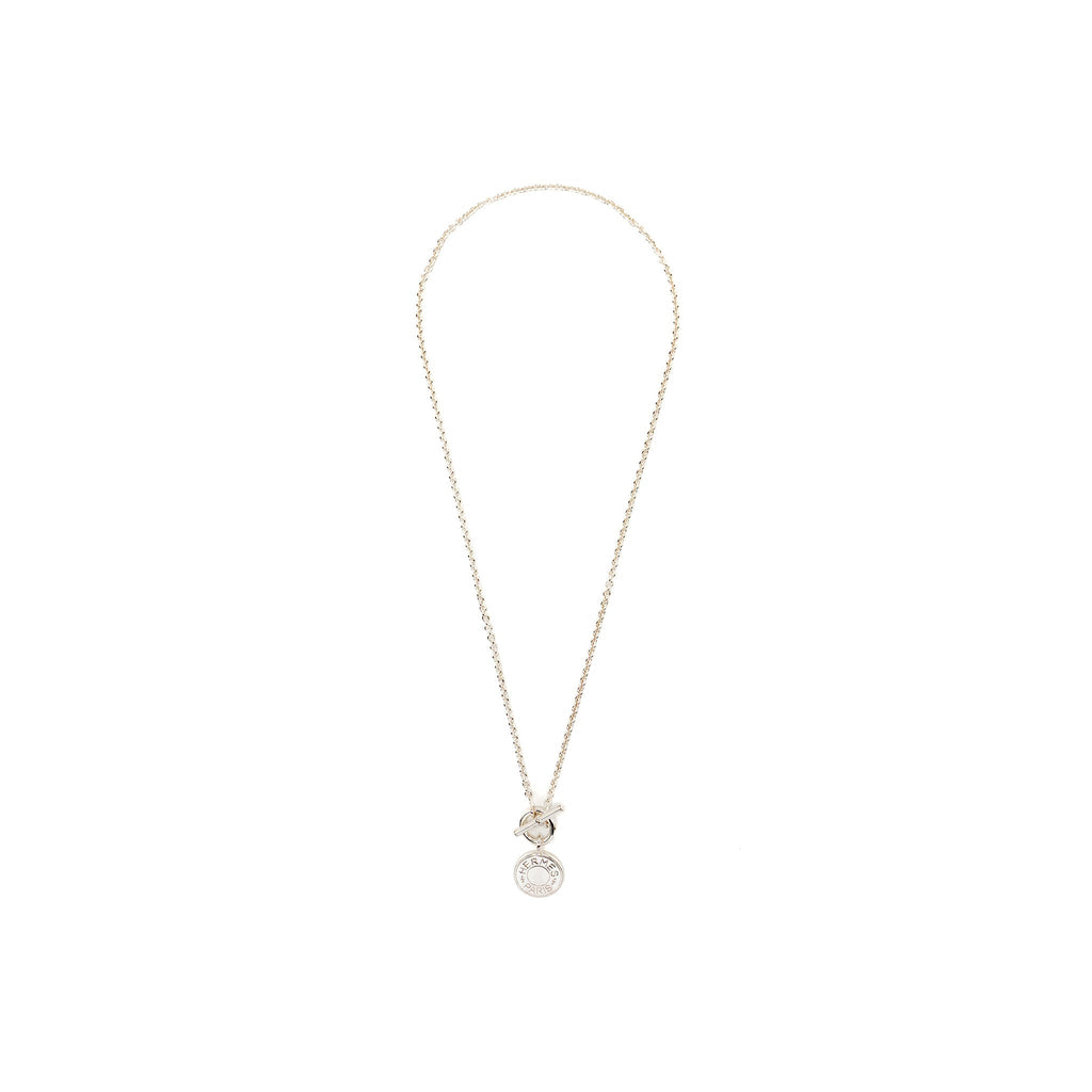 HERMES AMULETTES H EX-LIBRIS PENDANT STERLING SILVER