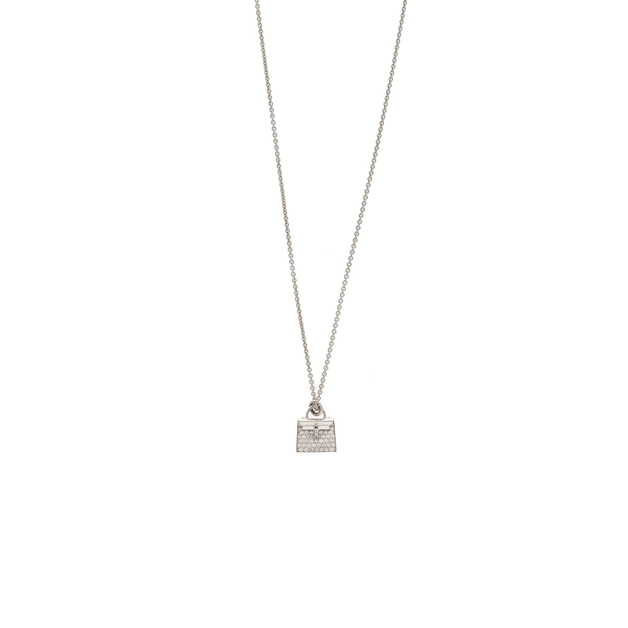 HERMES KELLY AMULETTE PENDANT WHITE GOLD, DIAMONDS