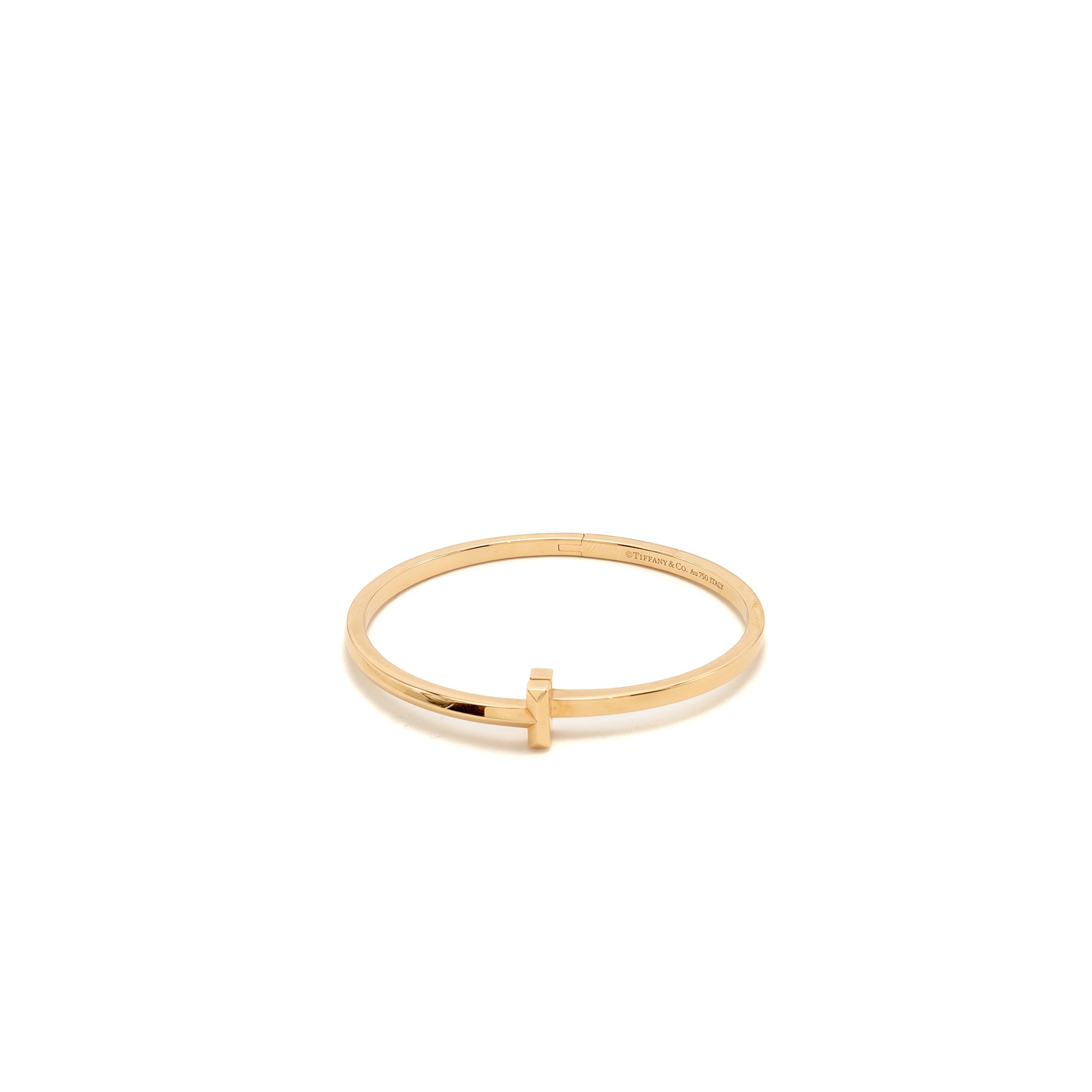 TIFFANY TIFFANY T T1 NARROW HINGED BANGLE ROSE GOLD