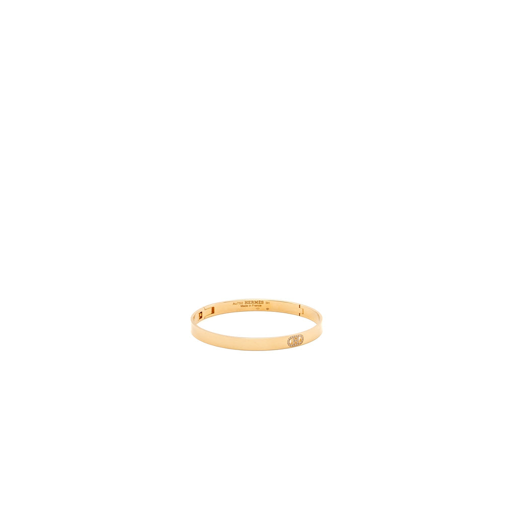 HERMES H D’ANCRE BRACELET ROSE GOLD/DIAMONDS
