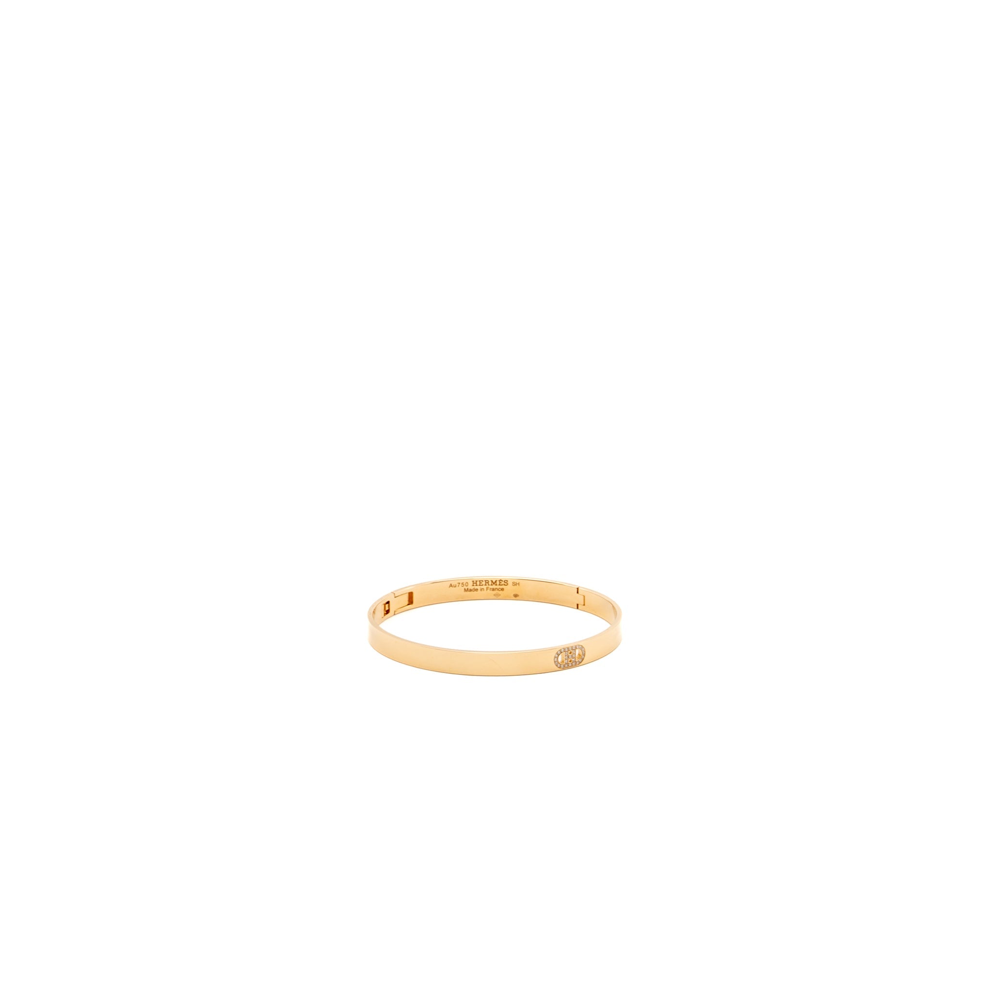 HERMES H D’ANCRE BRACELET ROSE GOLD/DIAMONDS
