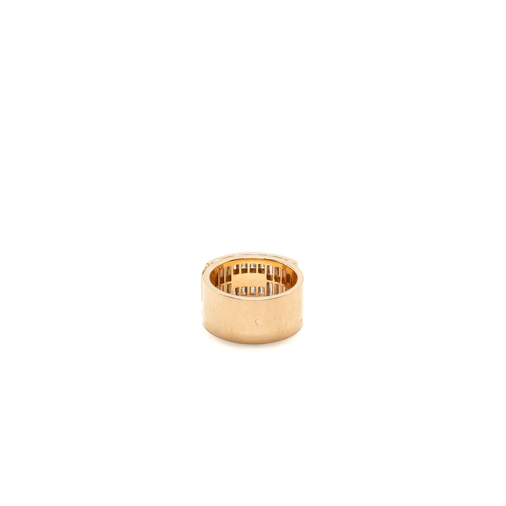 HERMES KELLY BAGUETTES RING ROSE GOLD WITH DIAMONDS
