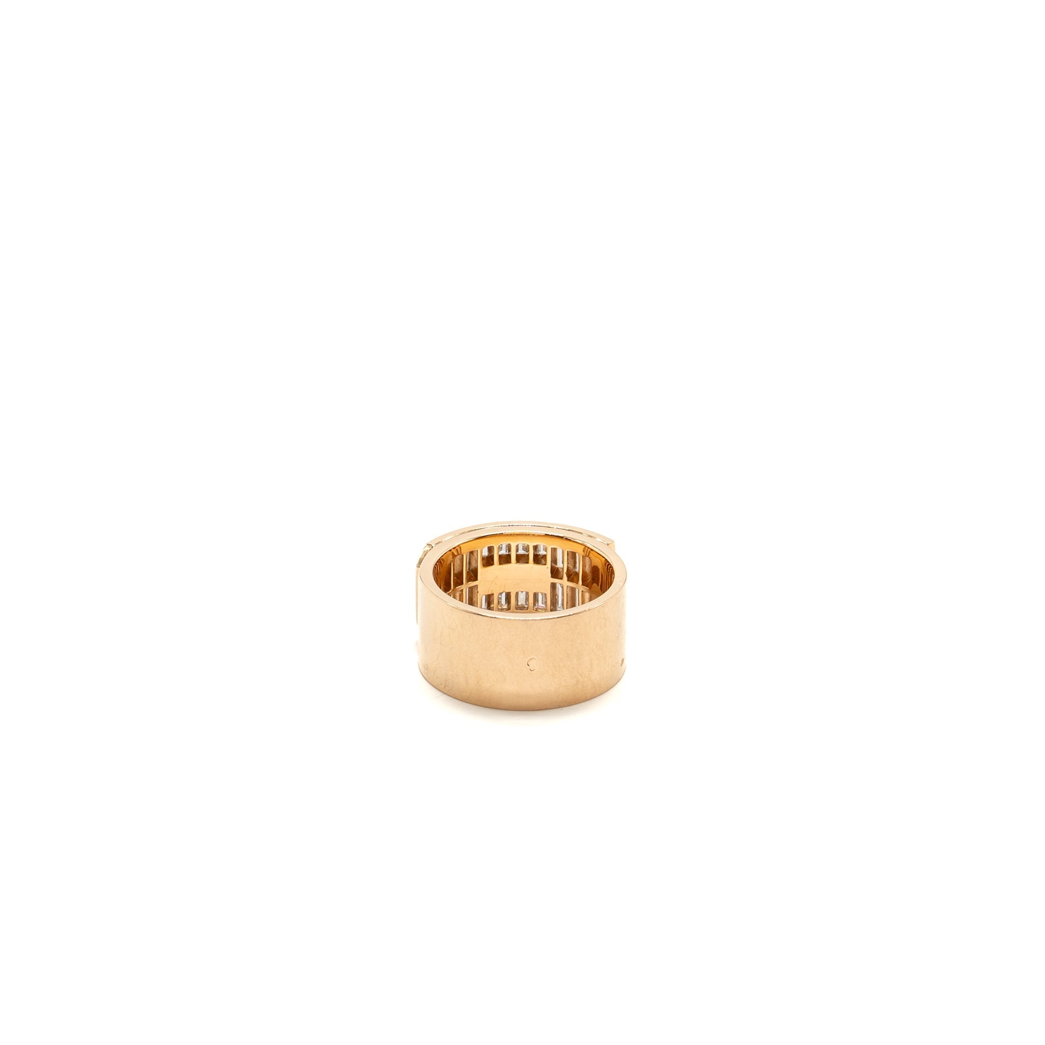 HERMES KELLY BAGUETTES RING ROSE GOLD WITH DIAMONDS