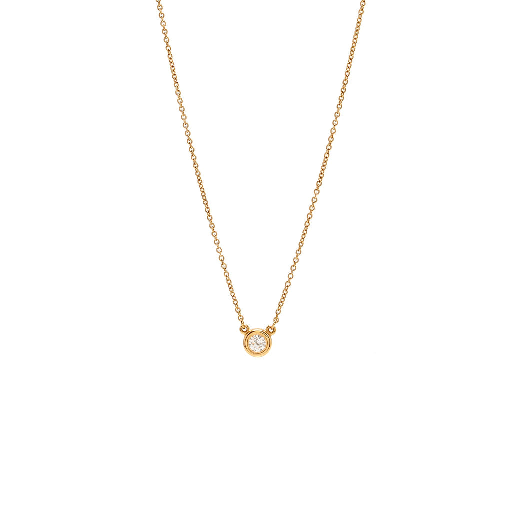 TIFFANY DIAMONDS BY THE YARD SINGLE DIAMOND PENDANT ROSE GOLD
