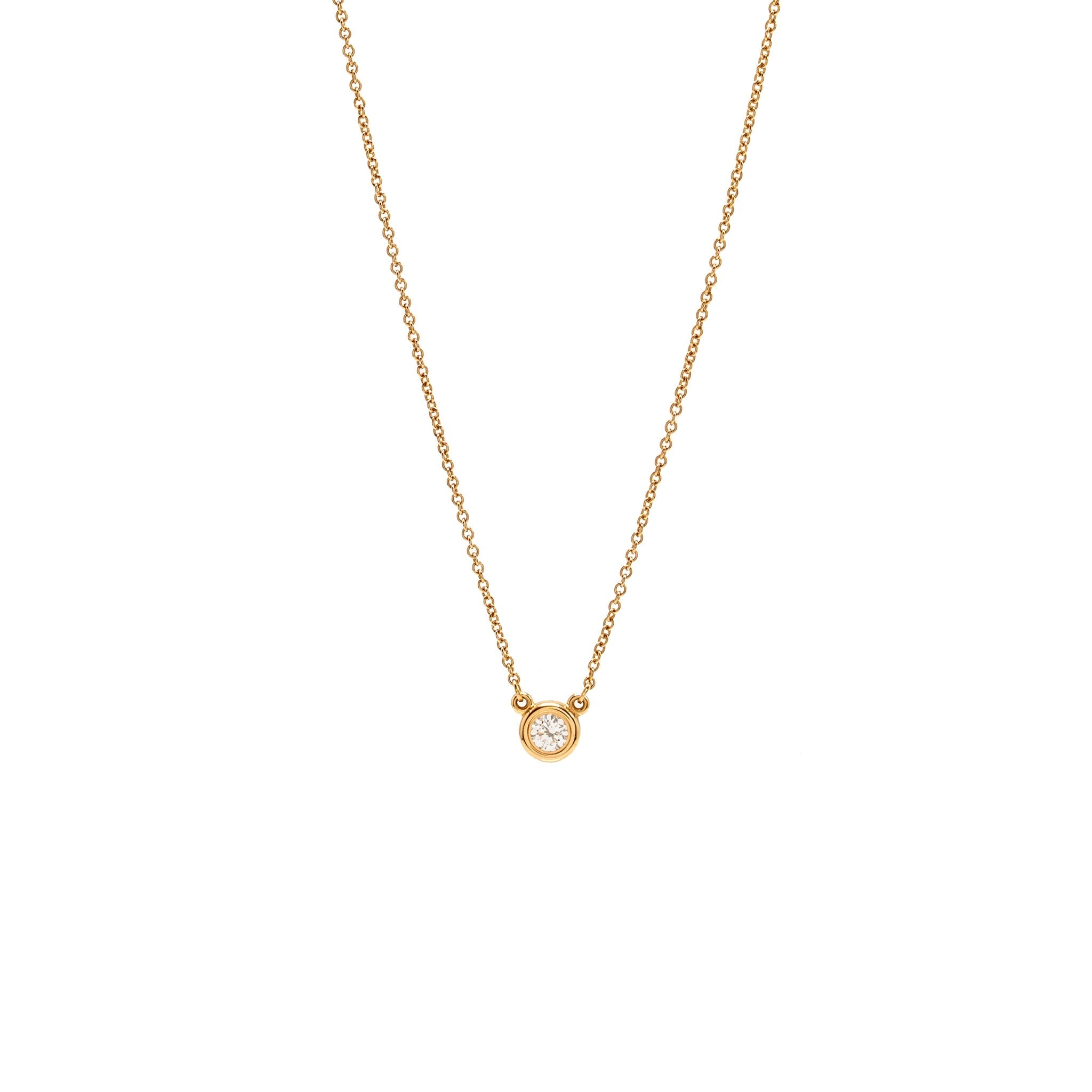 TIFFANY DIAMONDS BY THE YARD SINGLE DIAMOND PENDANT ROSE GOLD