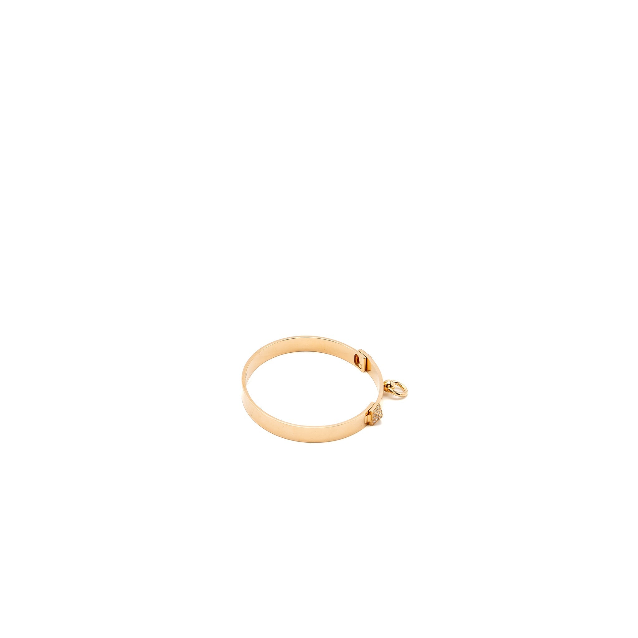 HERMES COLLIER DE CHIEN BRACELET ROSE GOLD/DIAMONDS
