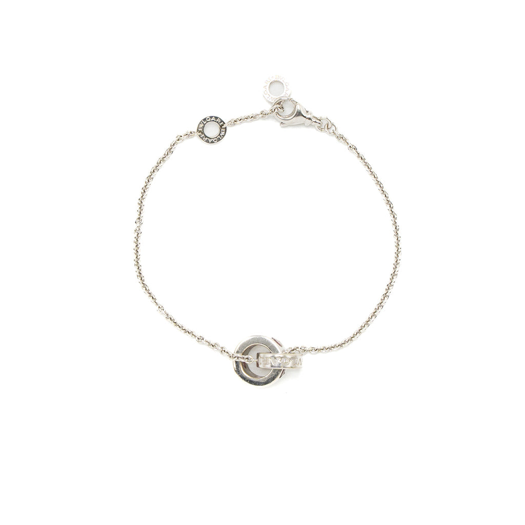 BVLGARI INNER LOCKING RING BRACELET WHITE GOLD