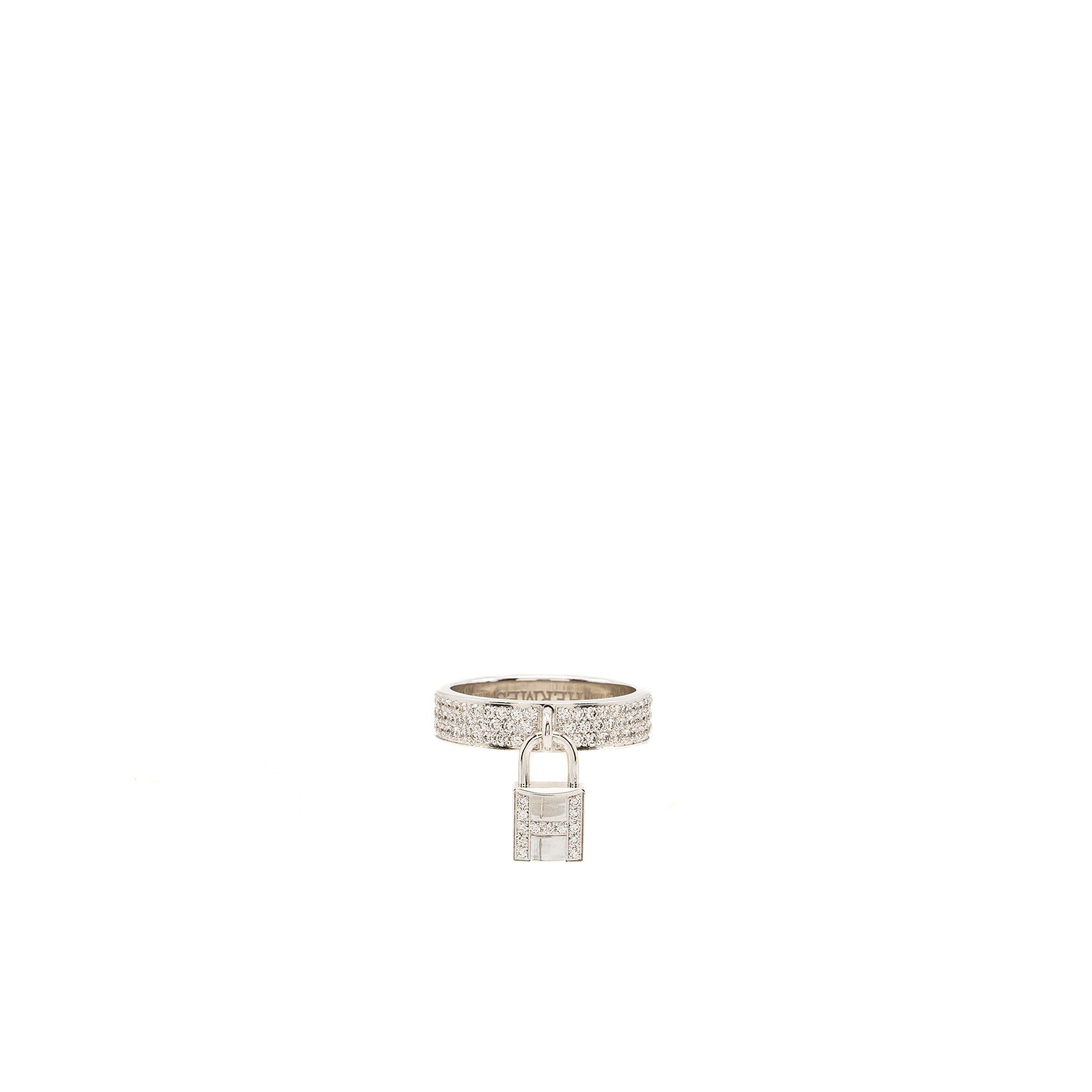 HERMES KELLY CADENAS RING WHITE GOLD,DIAMONDS