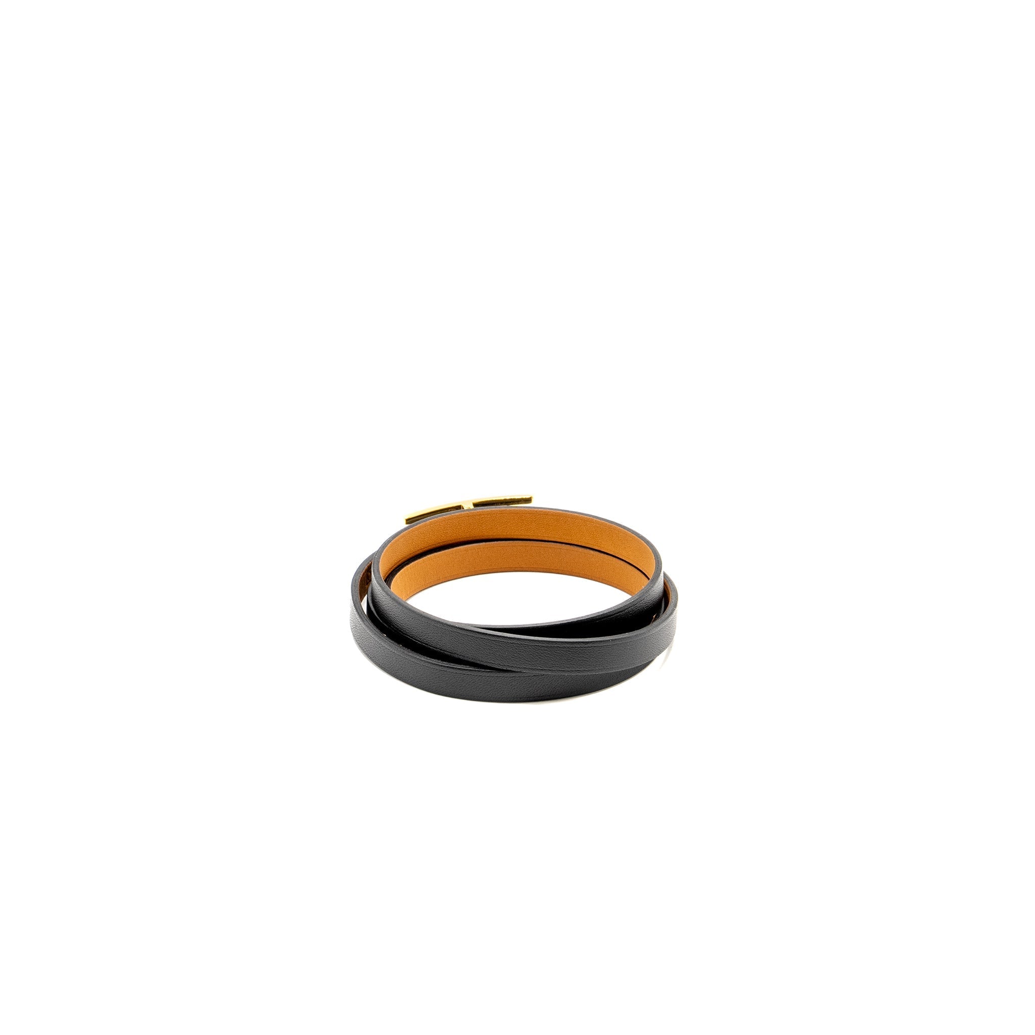HERMES HAPI 3 BRACELET BLACK GHW