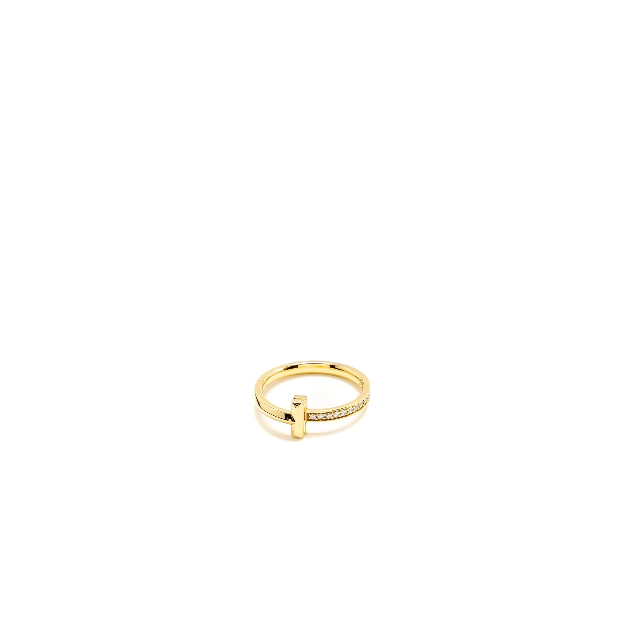 TIFFANY T T1 RING YELLOW GOLD, DIAMONDS