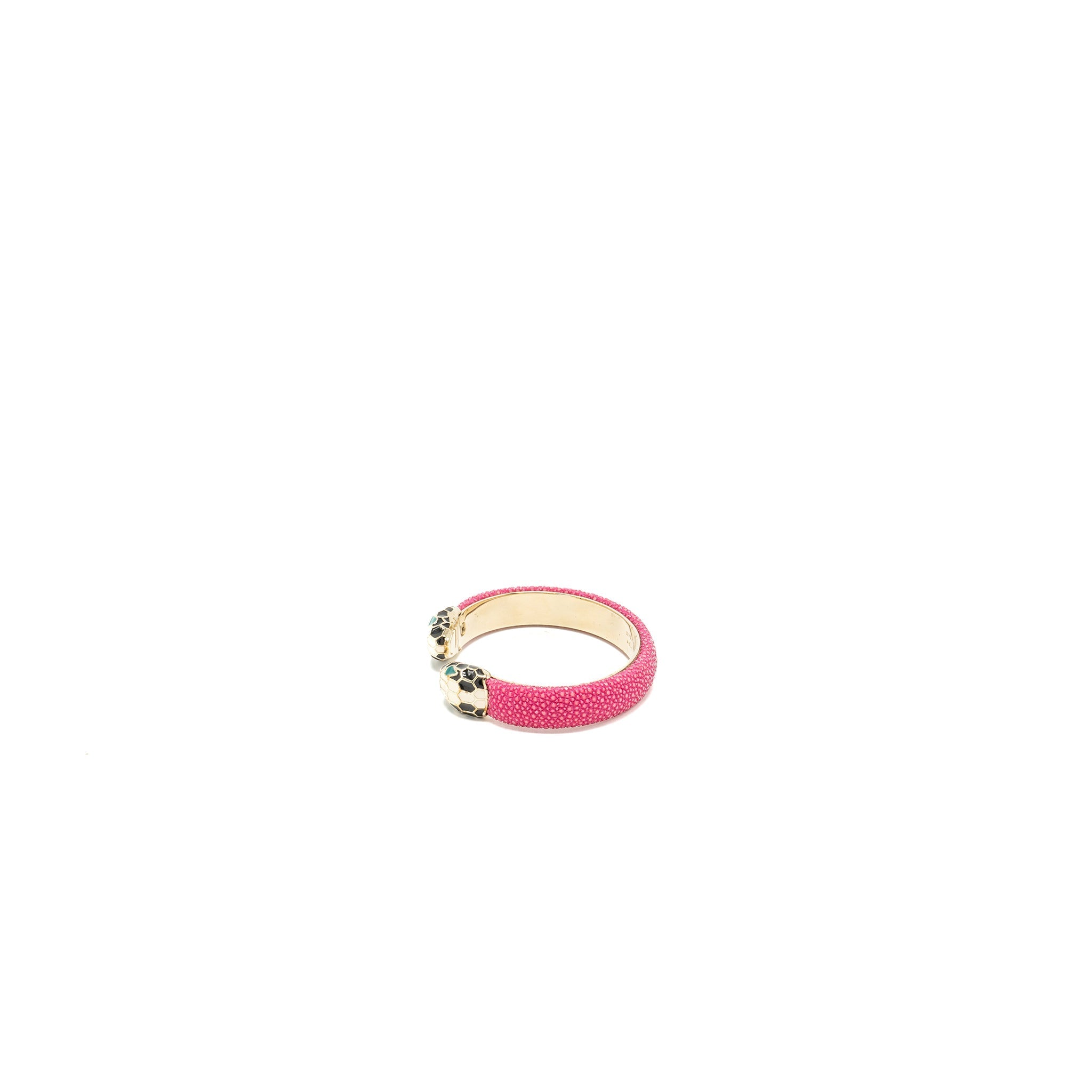 BVLGARI SERPENTI FOREVER BRACELET PINK/ GALUCHAT LIGHT GOLD TONE