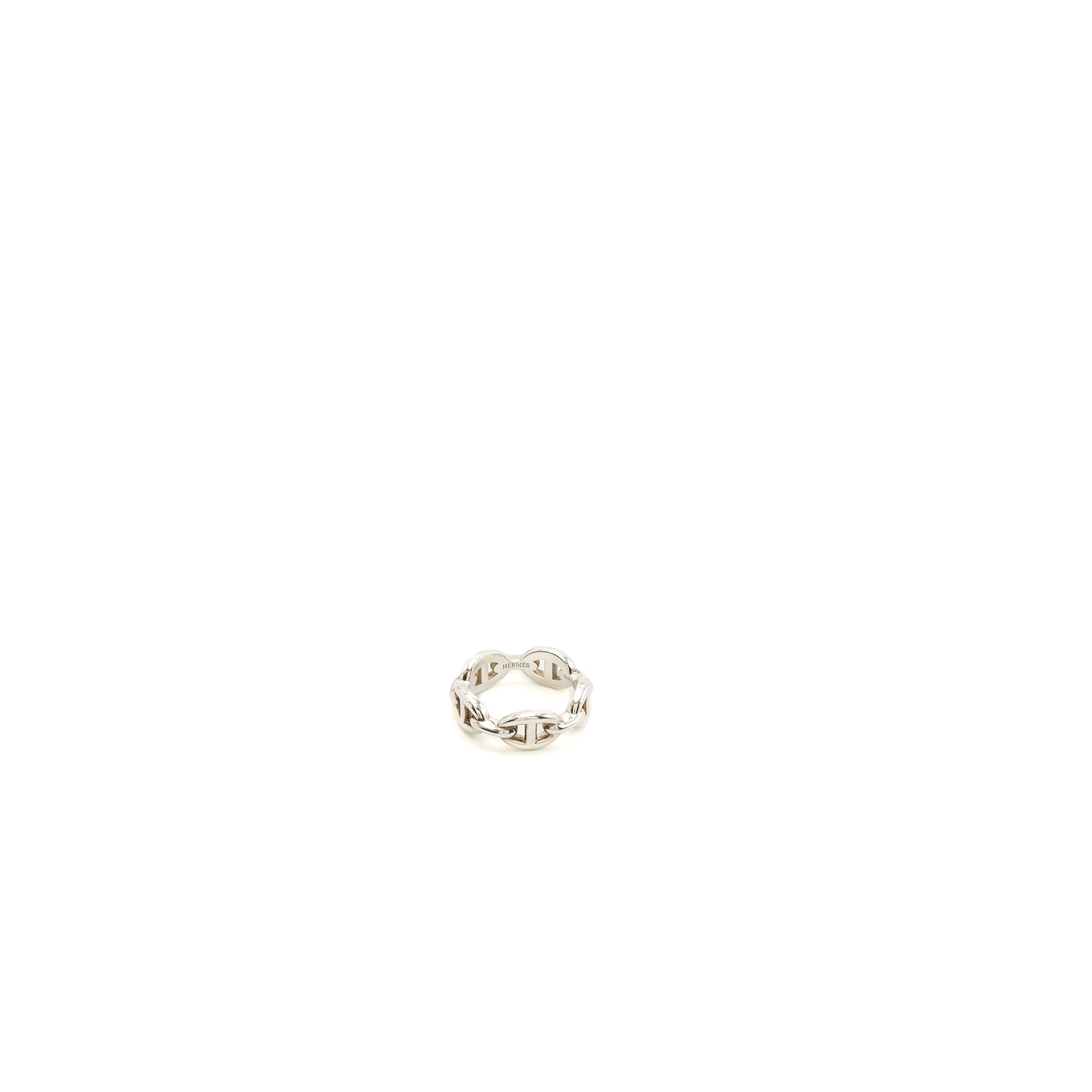HERMES CHAINE D’ANCRE ENCHAINEE RING SILVER