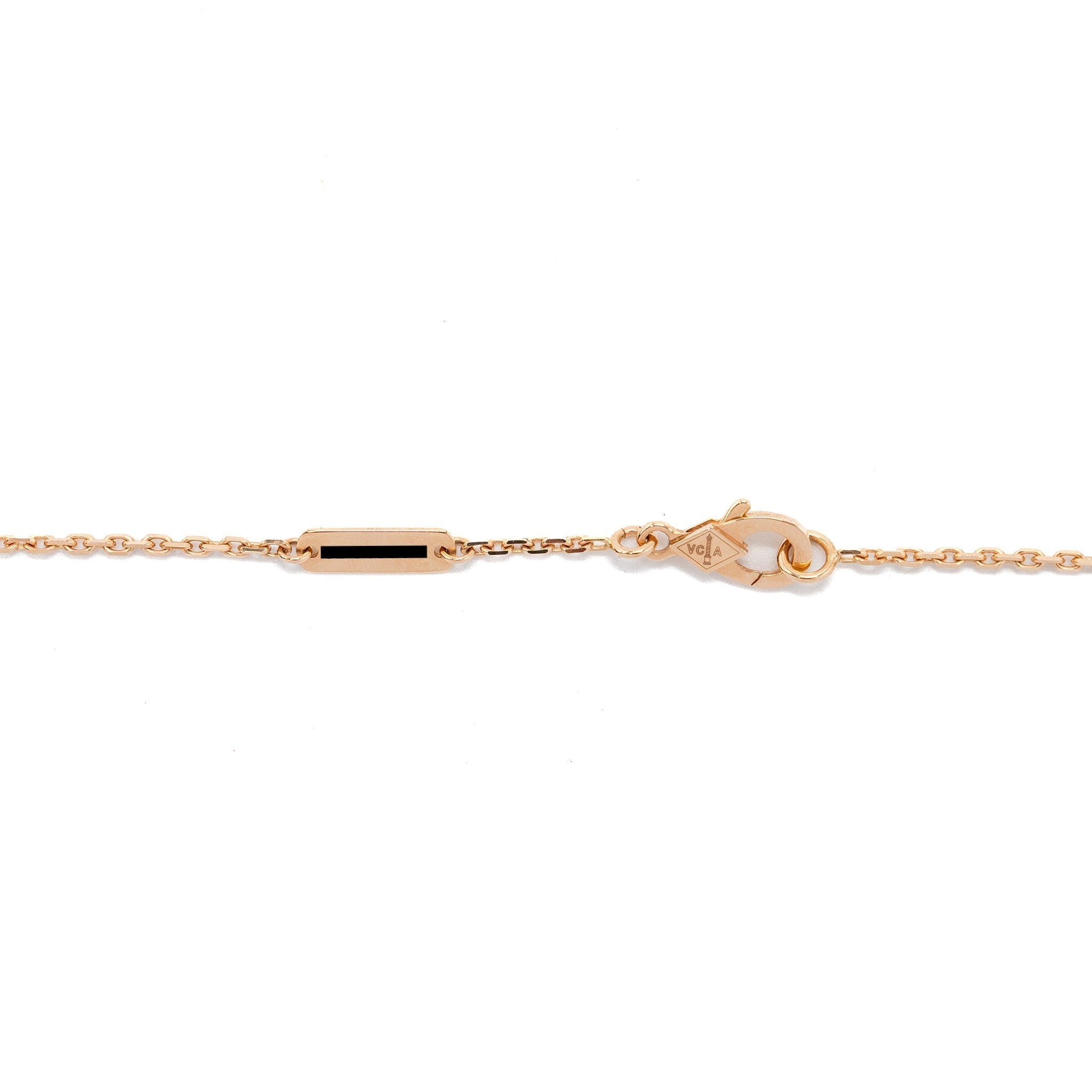 VAN CLEEF & ARPELS 2023 ALHAMBRA HOLIDAY LIMITED PENDANT SILVER OBSIDIAN AU750 ROSE GOLD DIAMOND