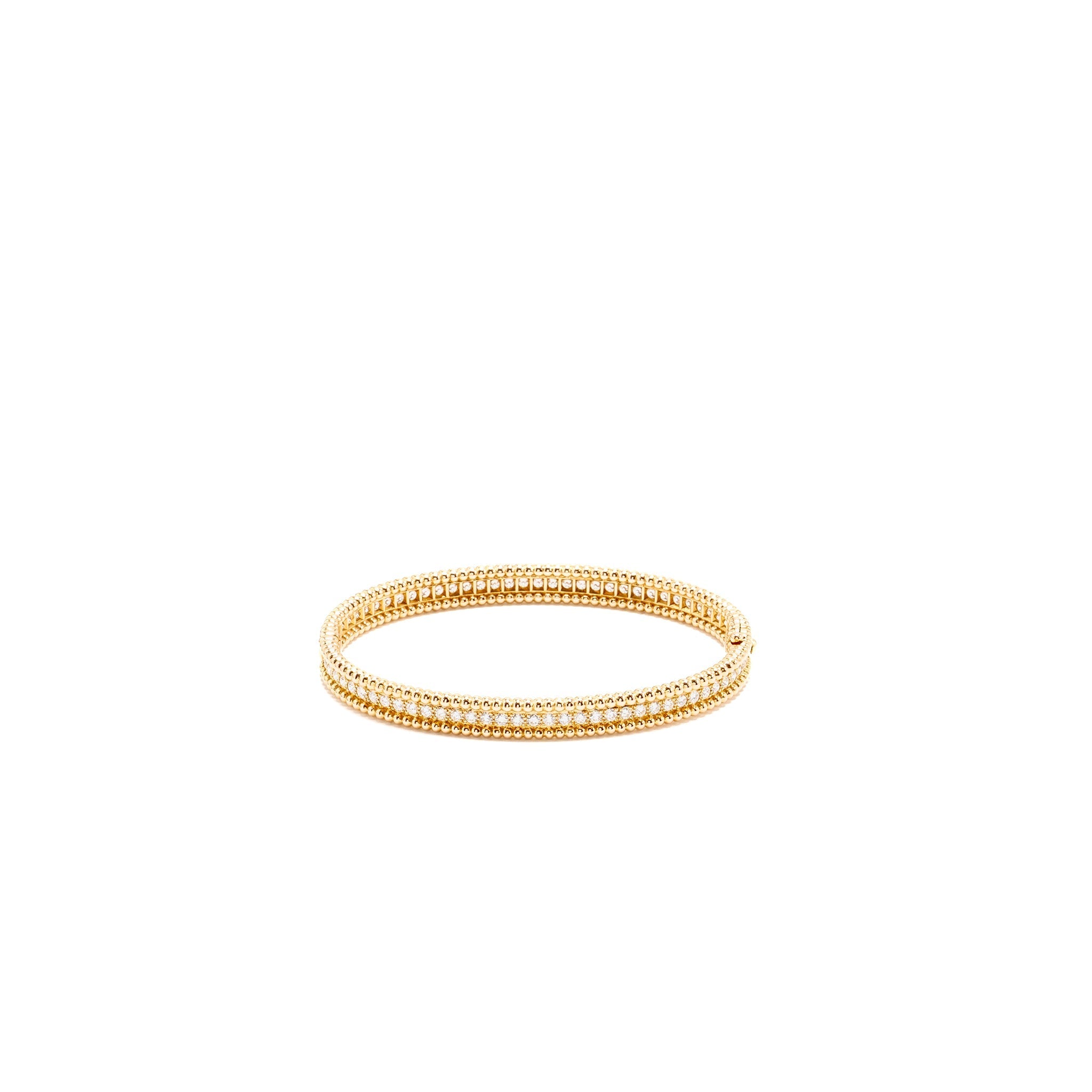 VAN CLEEF & ARPELS PERLEE BRACELET, 1 ROW ROSE GOLD, DIAMONDS