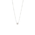 VAN CLEEF & ARPELS ANGLE FILED TRACE CHAIN WITH PERLEE CLOVERS PENDANT WHITE GOLD, DIAMONDS (SELL IN A SET)
