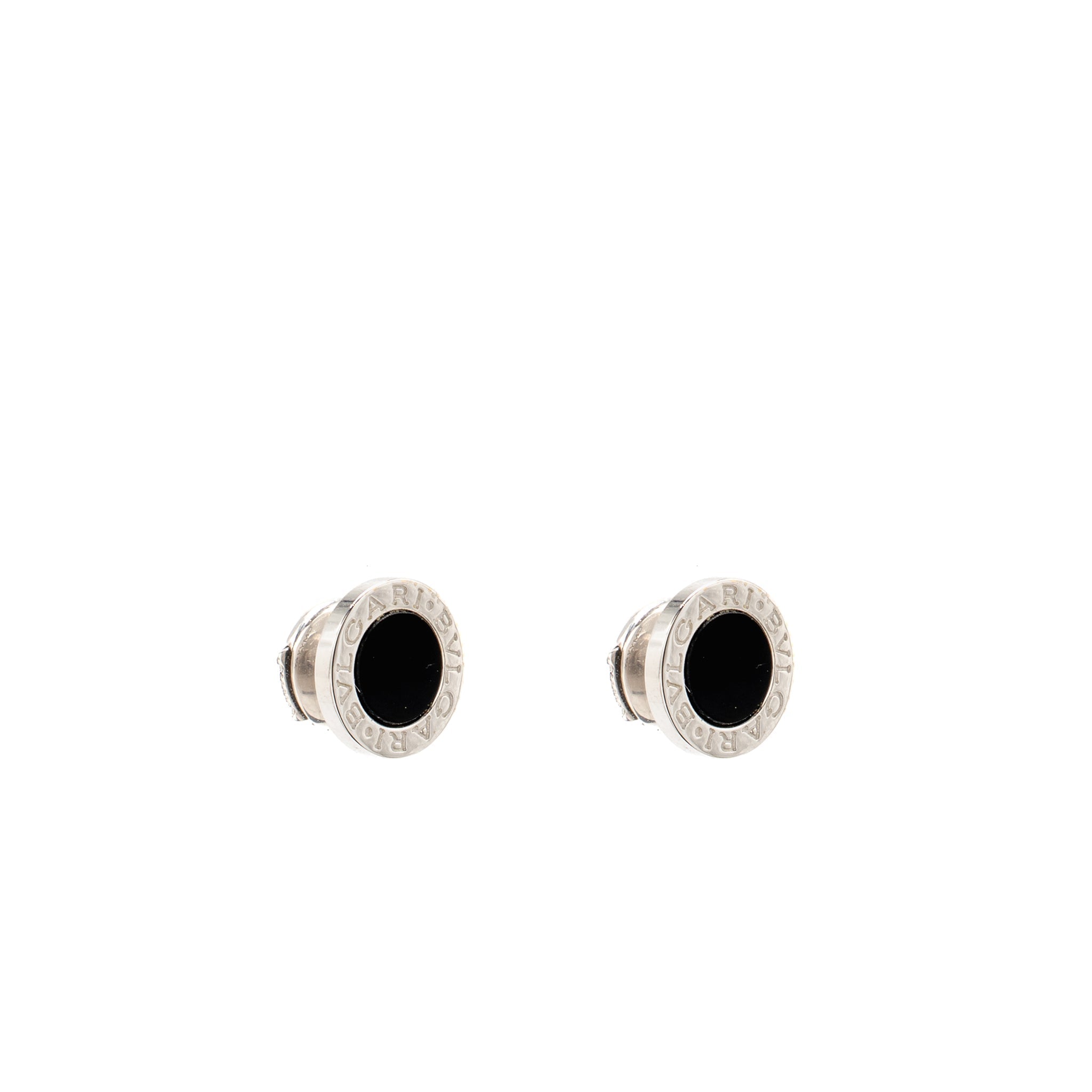 BVLGARI BVLGARI SINGLE EARRINGS 18K WHITE GOLD / ONYX (SELL IN A PAIR)