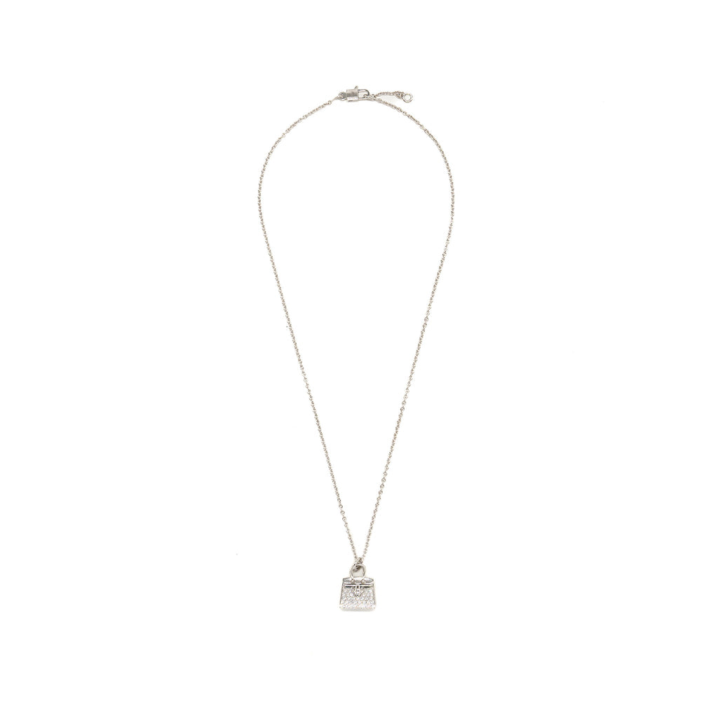 HERMES AMULETTES BIRKIN PENDANT WHITE GOLD/DIAMONDS