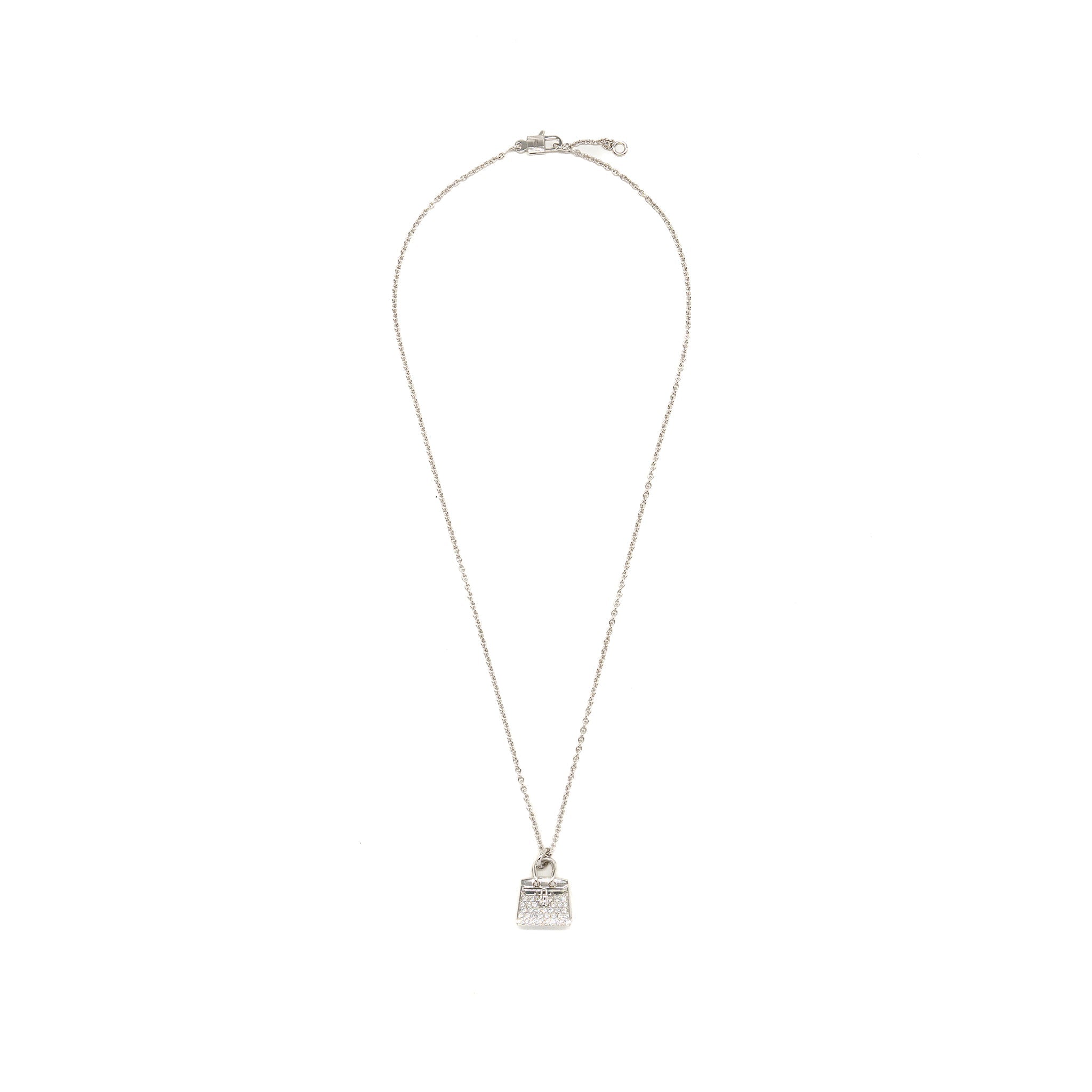 HERMES AMULETTES BIRKIN PENDANT WHITE GOLD/DIAMONDS