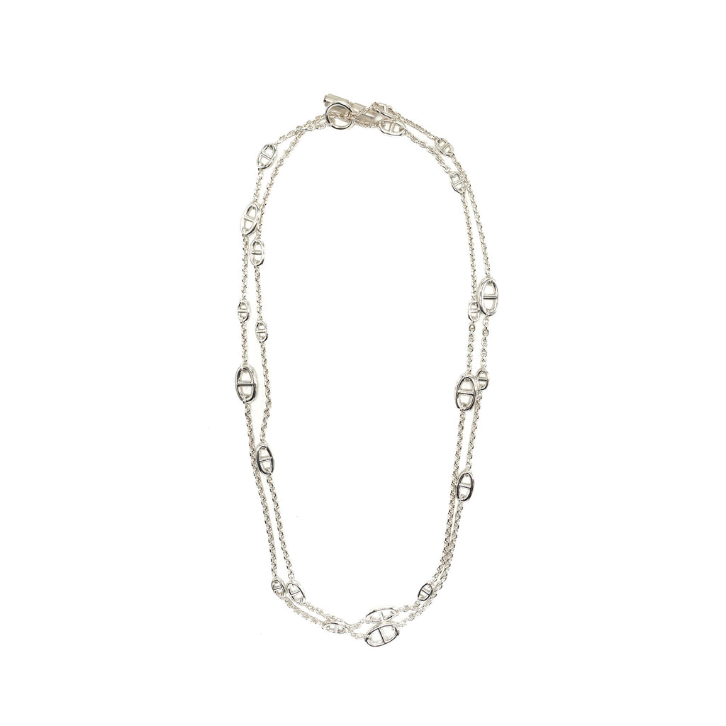 HERMES 160CM FARANDOLE LONG NECKLACE STERLING SILVER