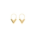 LOUIS VUITTON ESSENTIAL V HOOPS EARRINGS GOLD TONE