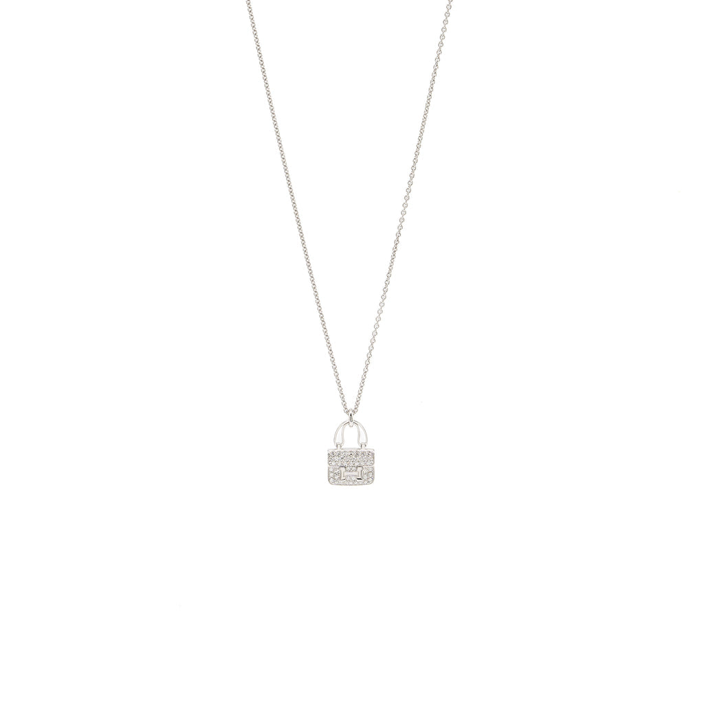 HERMES AMULETTES CONSTANCE PENDANT WHITE GOLD, DIAMONDS