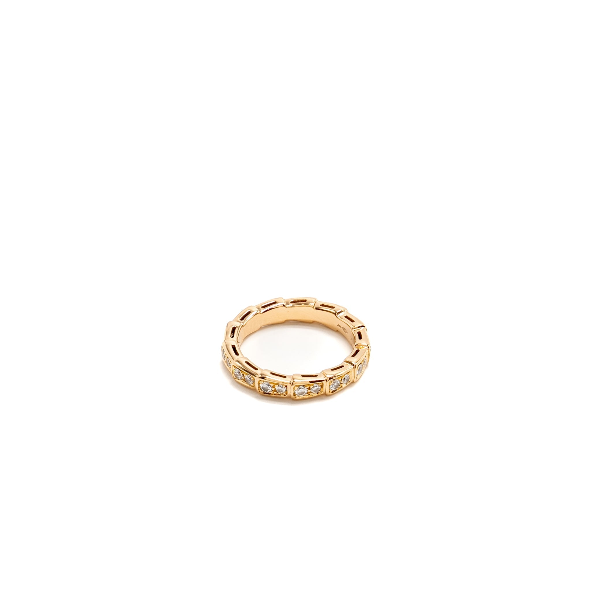 BVLGARI SERPENTI VIPER RING PINK GOLD, DIAMONDS