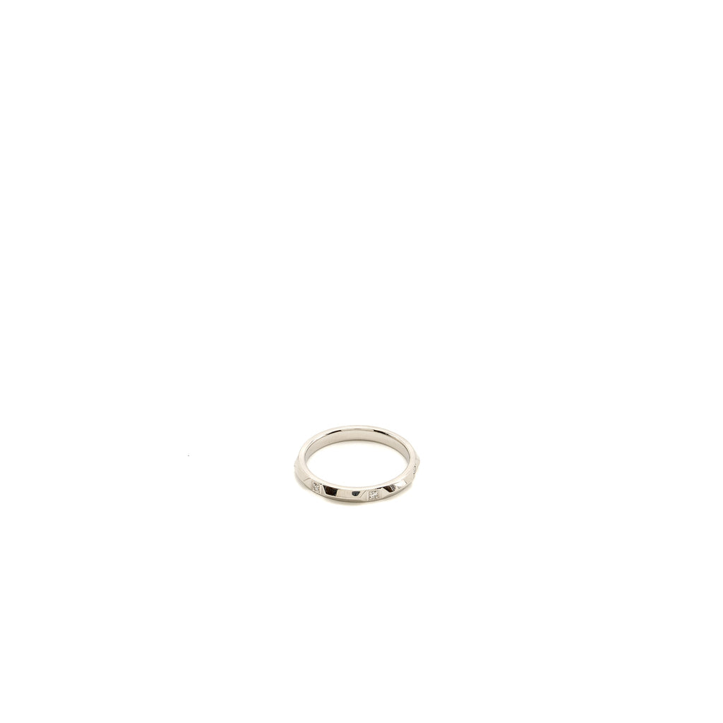 TIFFANY TRUE BAND RING PLATINUM, DIAMONDS