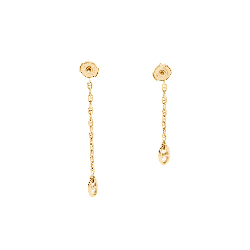 HERMES NEW FARANDOLE EARRINGS ROSE GOLD/ DIAMONDS