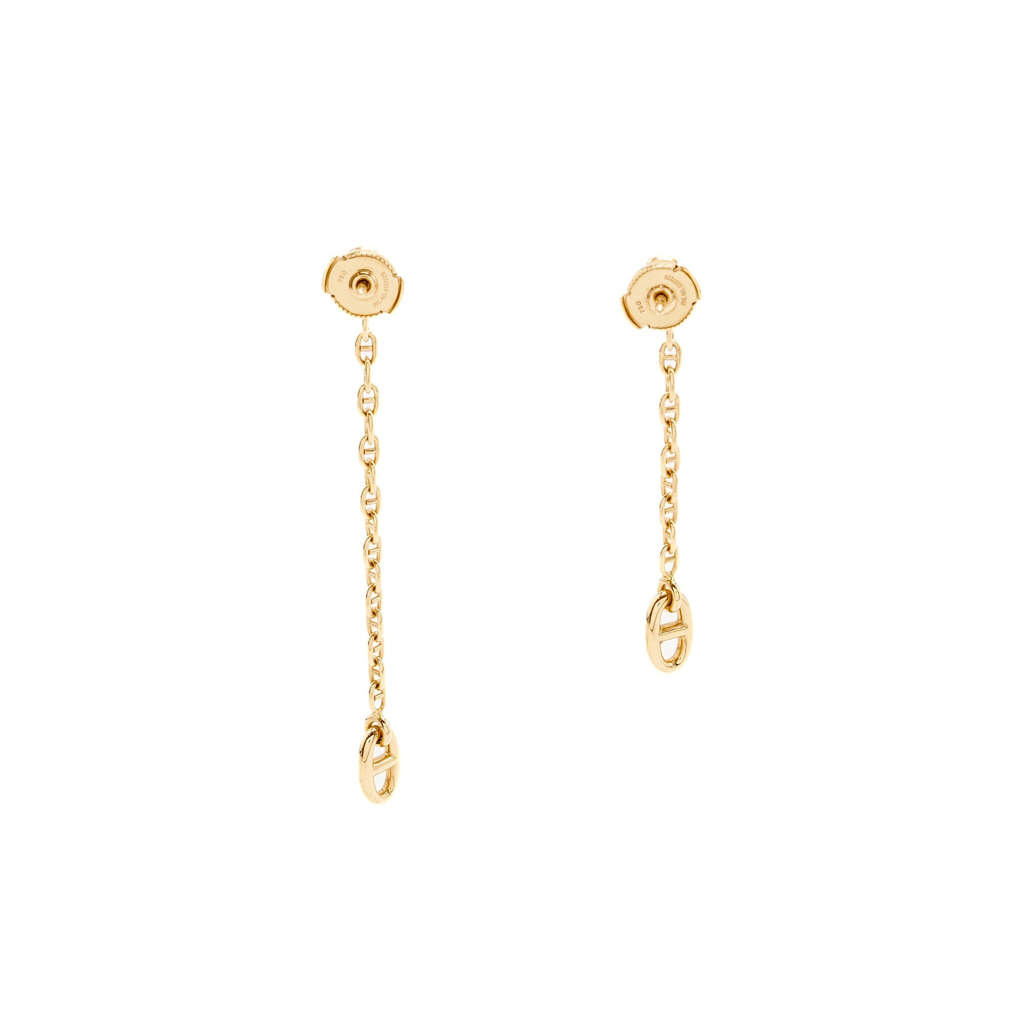 HERMES NEW FARANDOLE EARRINGS ROSE GOLD/ DIAMONDS