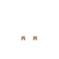 HERMES MINI POP H EARRINGS MARRON GLACE RGHW