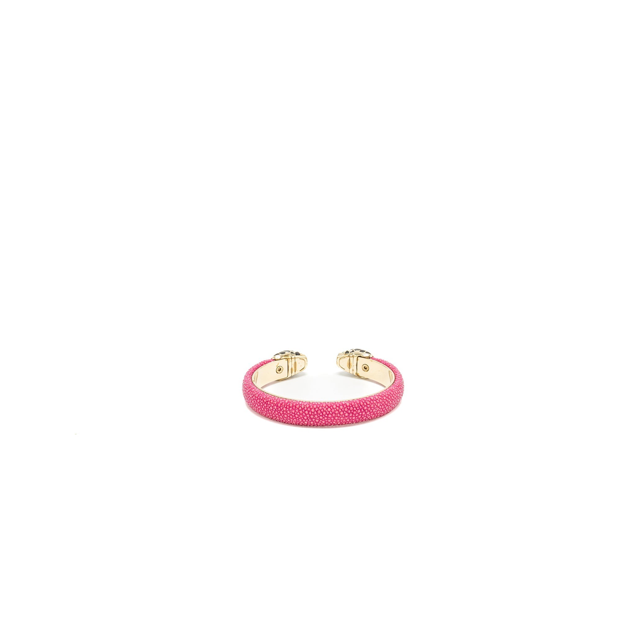 BVLGARI SERPENTI FOREVER BRACELET PINK/ GALUCHAT LIGHT GOLD TONE