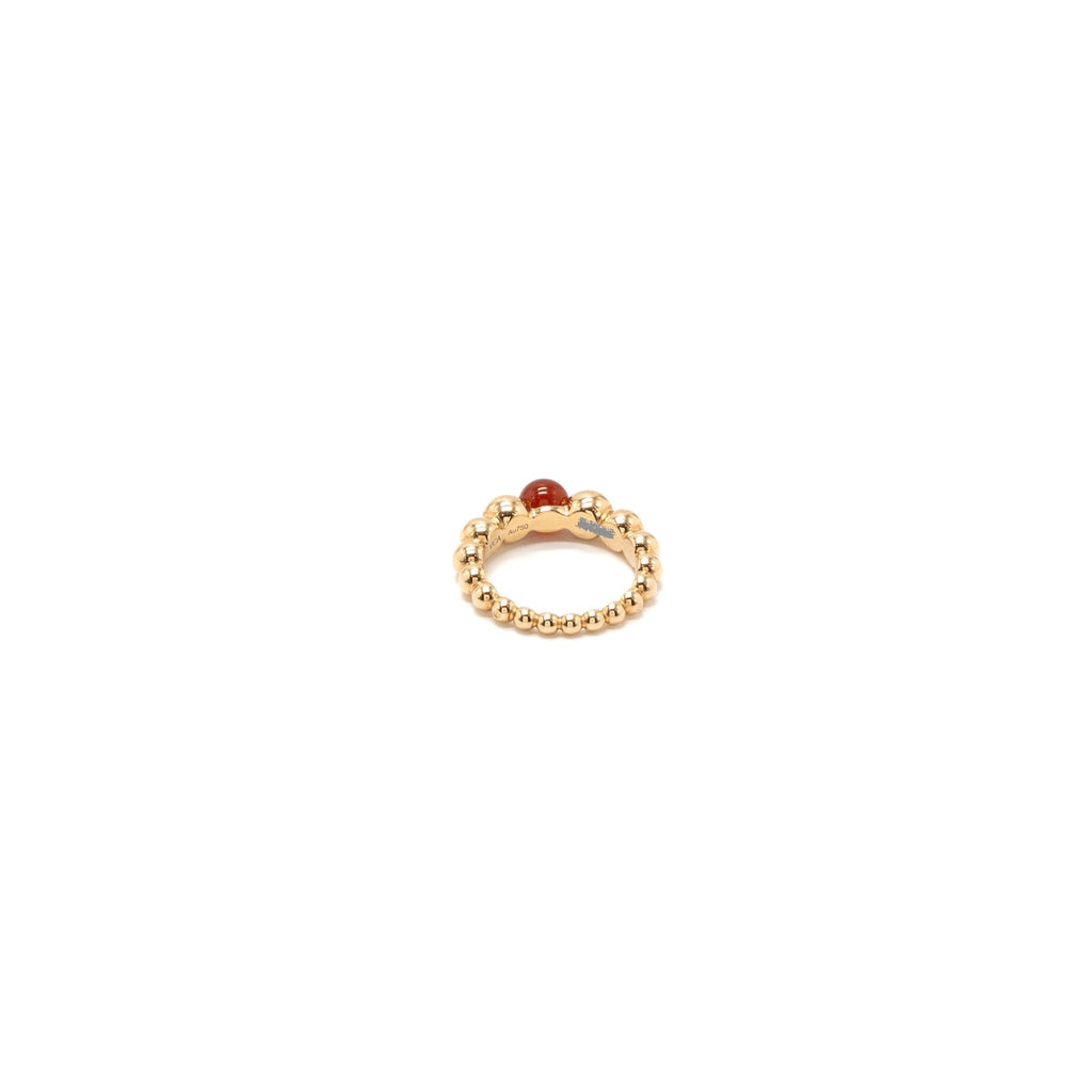 VAN CLEEF & ARPELS PERLEE VARIATION RING CARNELIAN ROSE GOLD