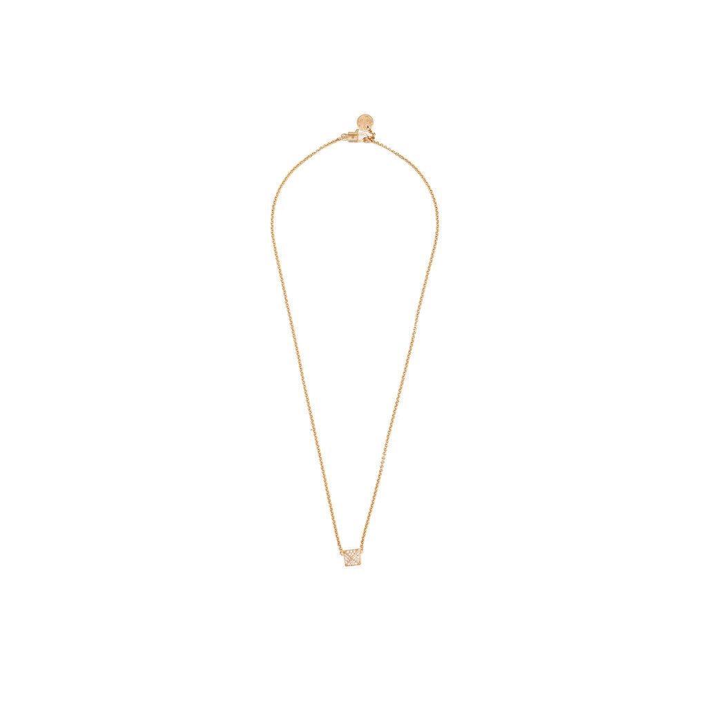 HERMES CLOU D'H PENDANT ROSE GOLD/DIAMONDS