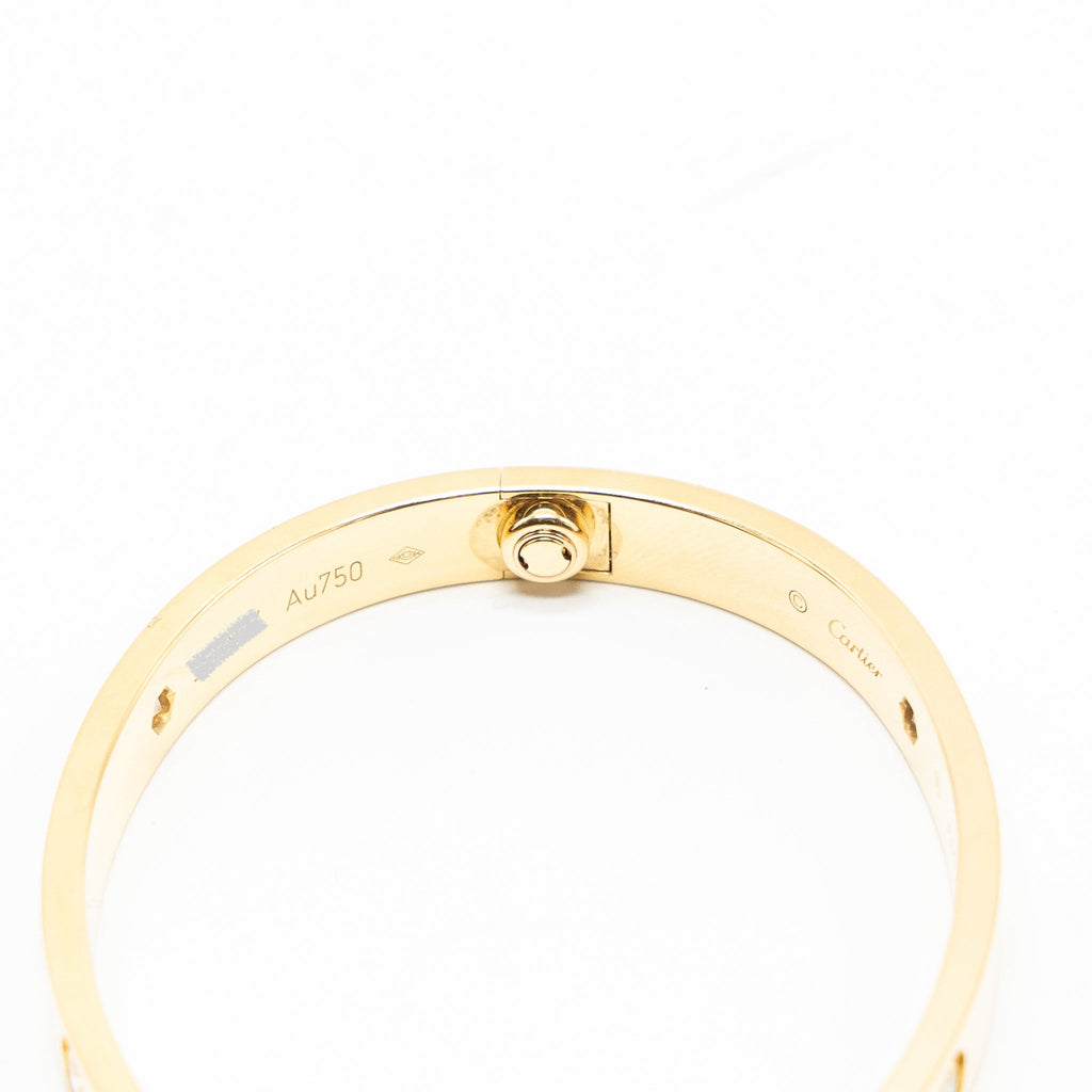CARTIER LOVE BRACELET YELLOW GOLD 4 DIAMONDS