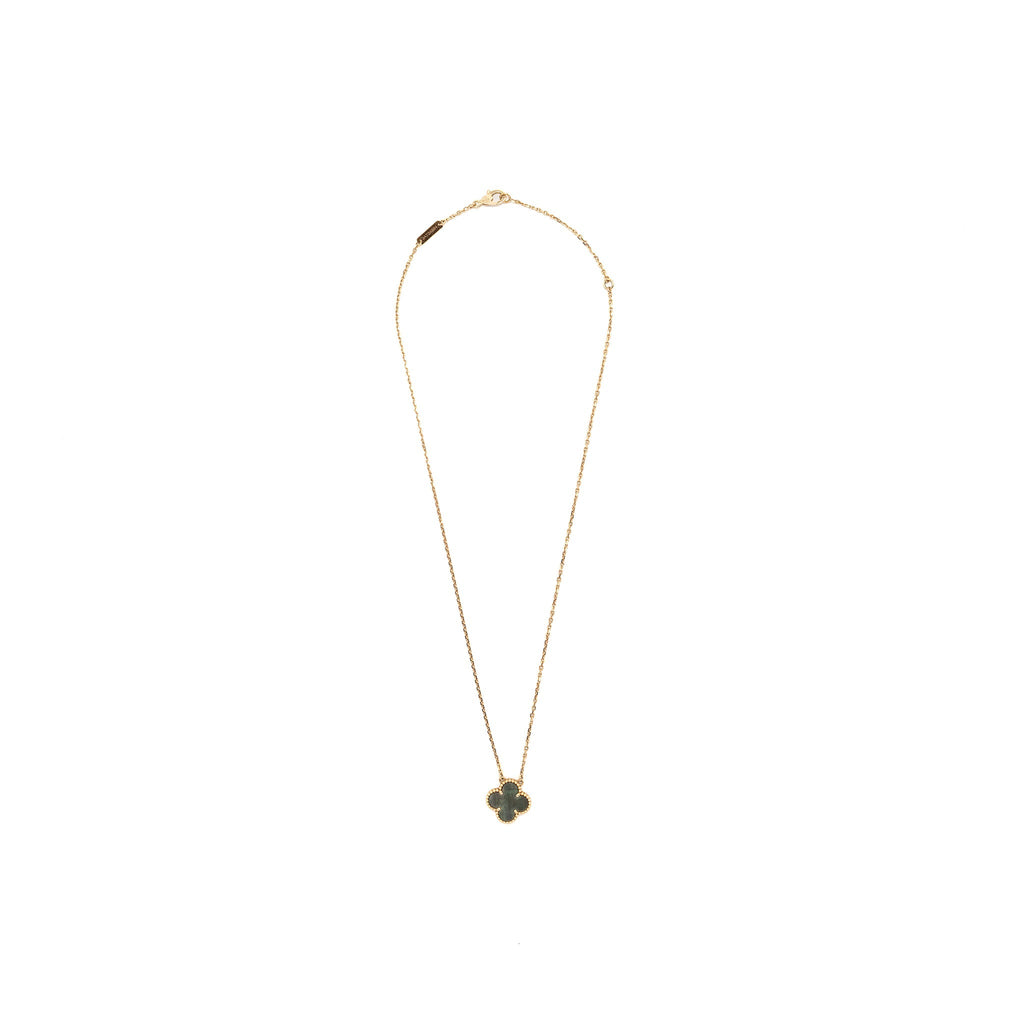 VAN CLEEF AND ARPELS VINTAGE ALHAMBRA PENDANT ROSE GOLD WITH GREY MOTHER OF PEARL