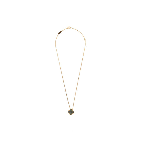 VAN CLEEF AND ARPELS VINTAGE ALHAMBRA PENDANT ROSE GOLD WITH GREY MOTHER OF PEARL