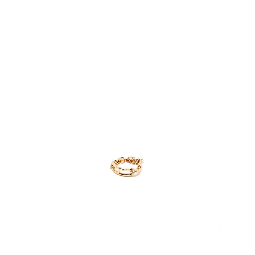 HERMES CHAINE D'ANCRE CHAOS RING ROSE GOLD, 2 DIAMONDS