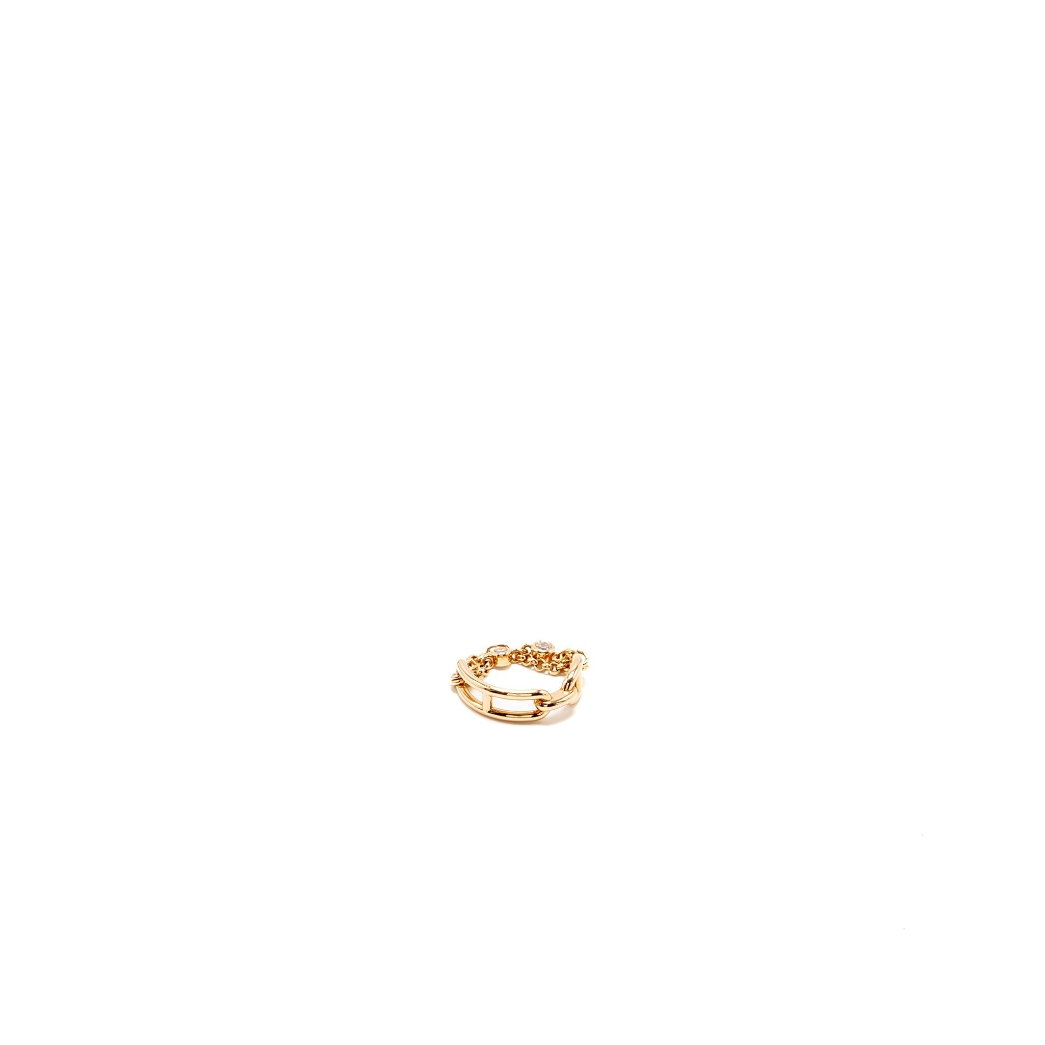 HERMES CHAINE D'ANCRE CHAOS RING ROSE GOLD, 2 DIAMONDS