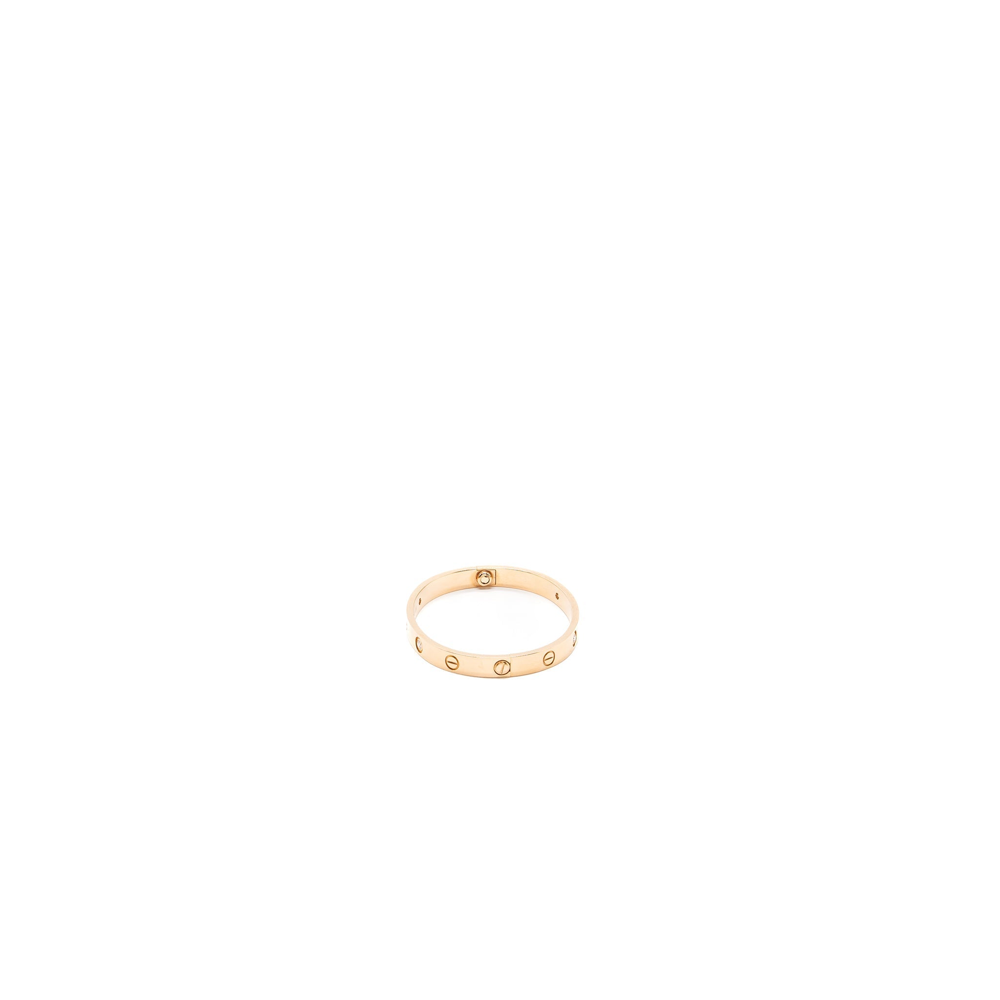 CARTIER LOVE BRACELET ROSE GOLD 4 DIAMONDS
