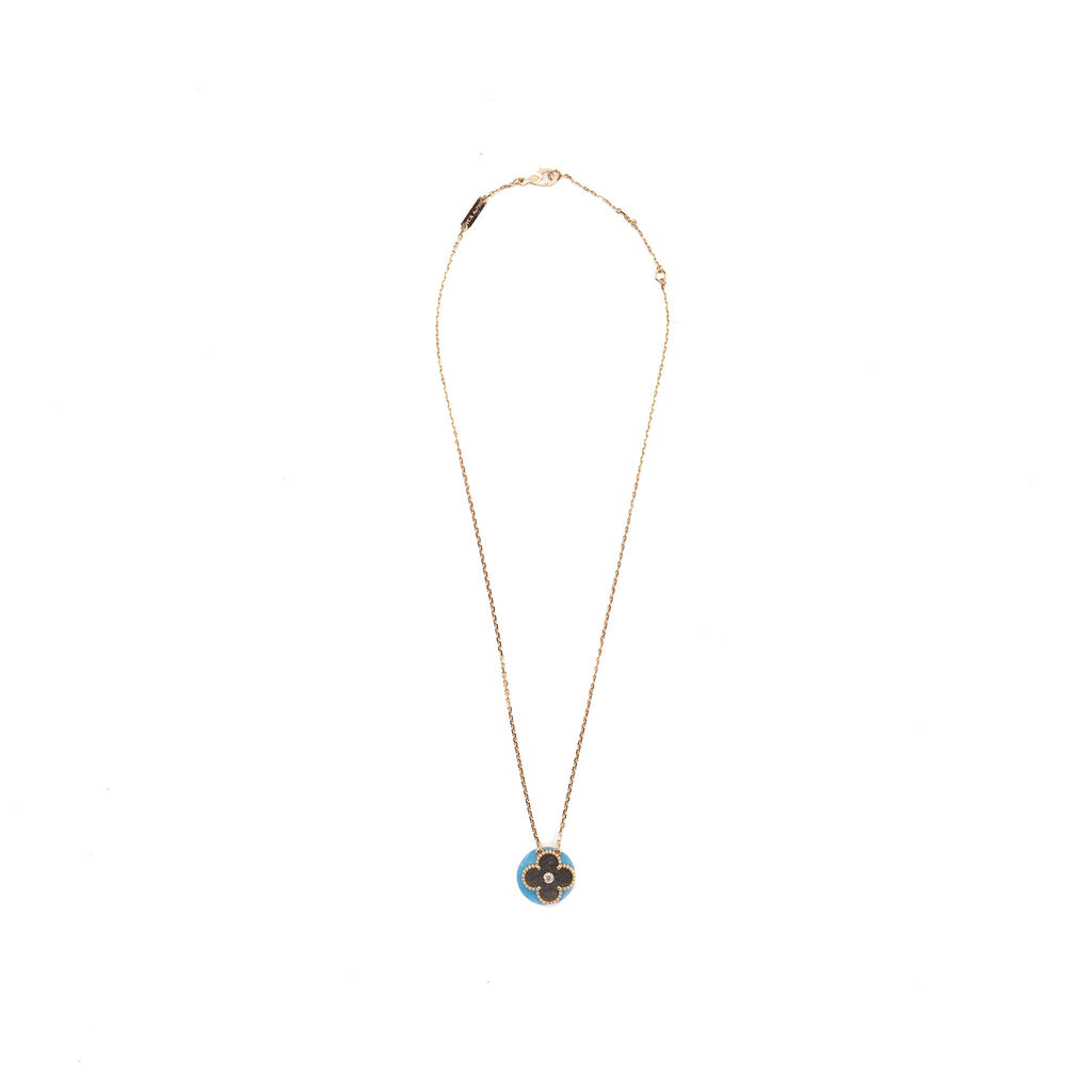VAN CLEEF & ARPELS 2023 ALHAMBRA HOLIDAY LIMITED PENDANT SILVER OBSIDIAN AU750 ROSE GOLD DIAMOND