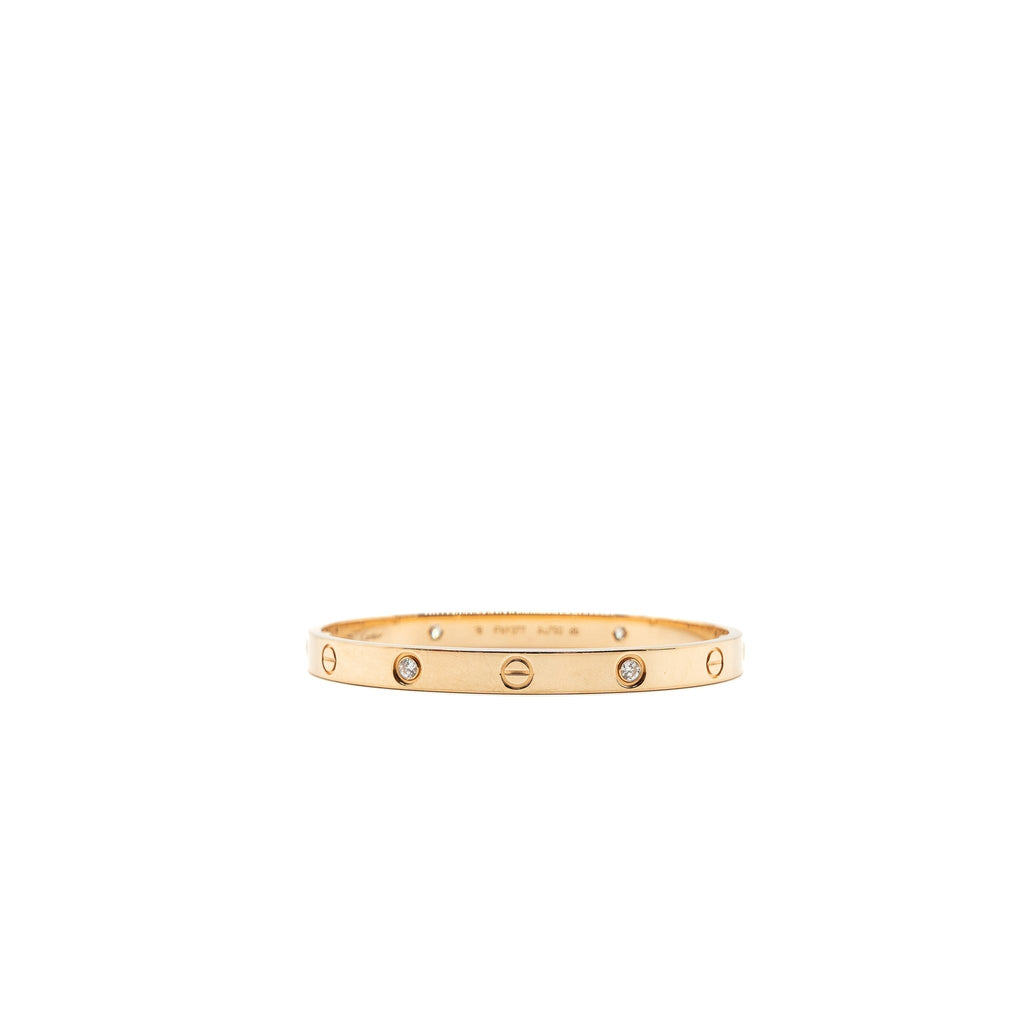 CARTIER LOVE BRACELET ROSE GOLD, 4 DIAMONDS