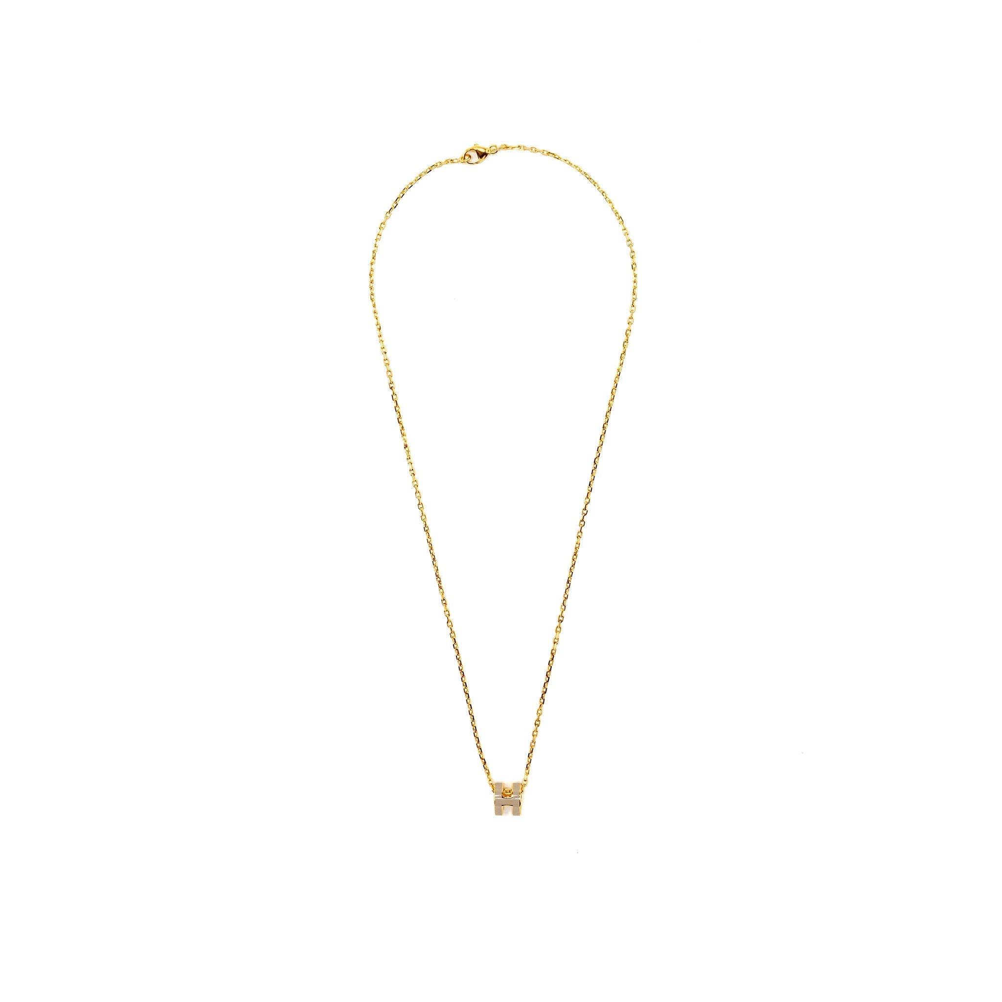 HERMES MINI POP H PENDANT MARRON GLACE GHW
